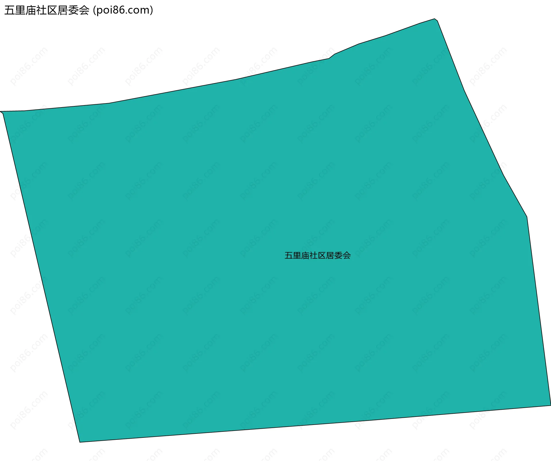 五里庙社区居委会边界地图