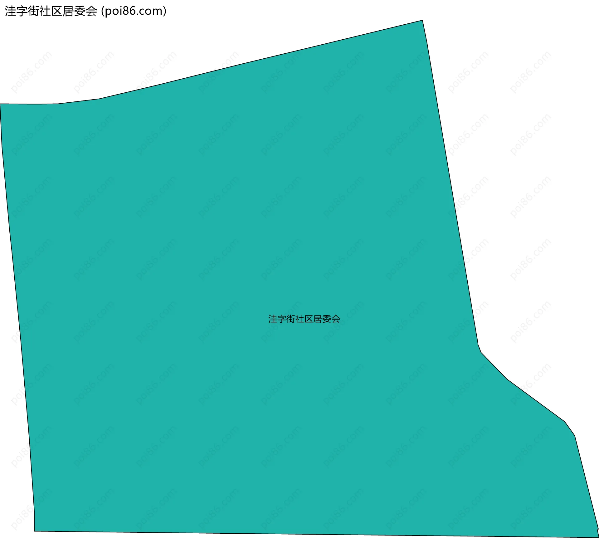 洼字街社区居委会边界地图