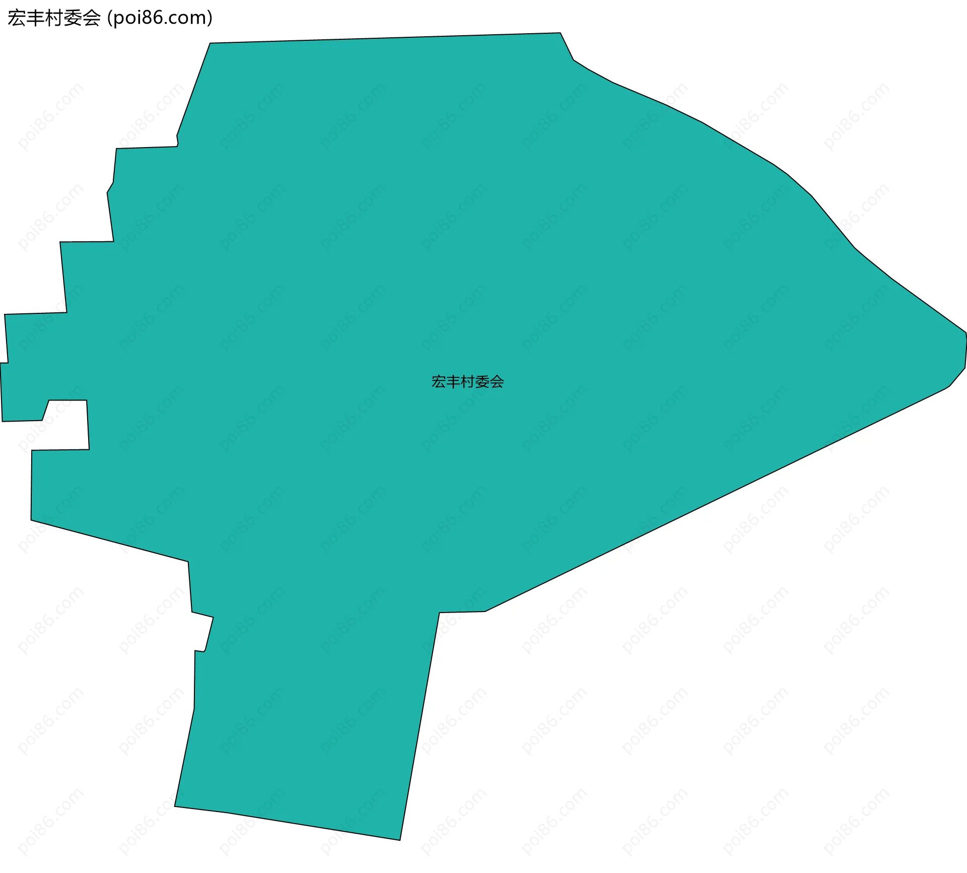 宏丰村委会边界地图