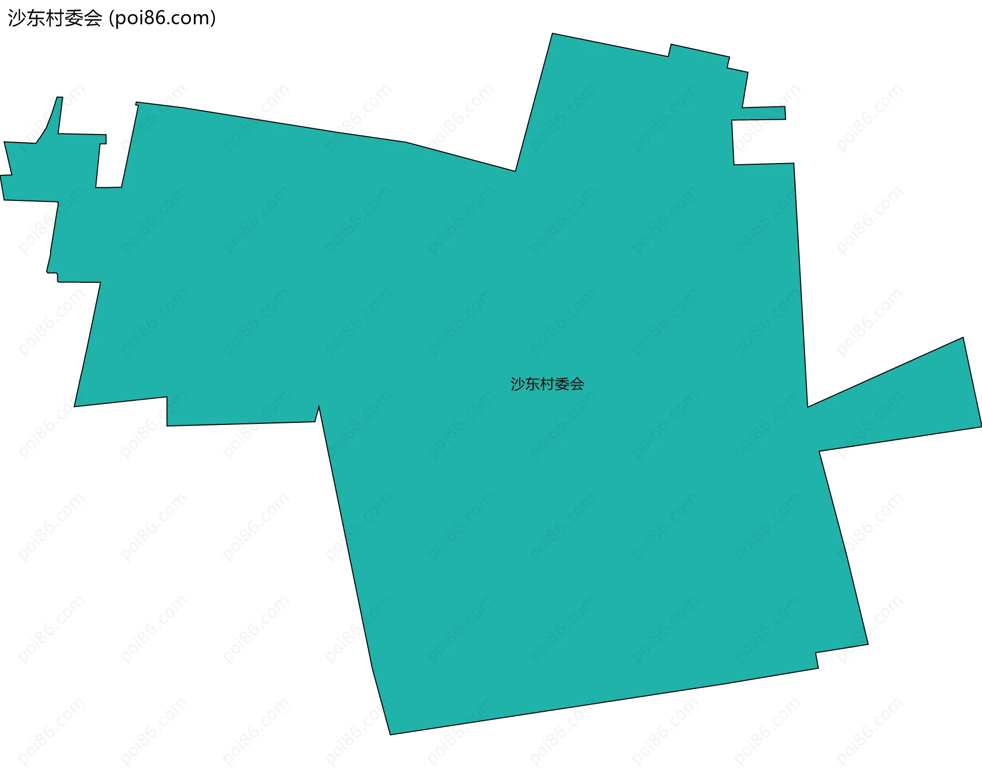 沙东村委会边界地图