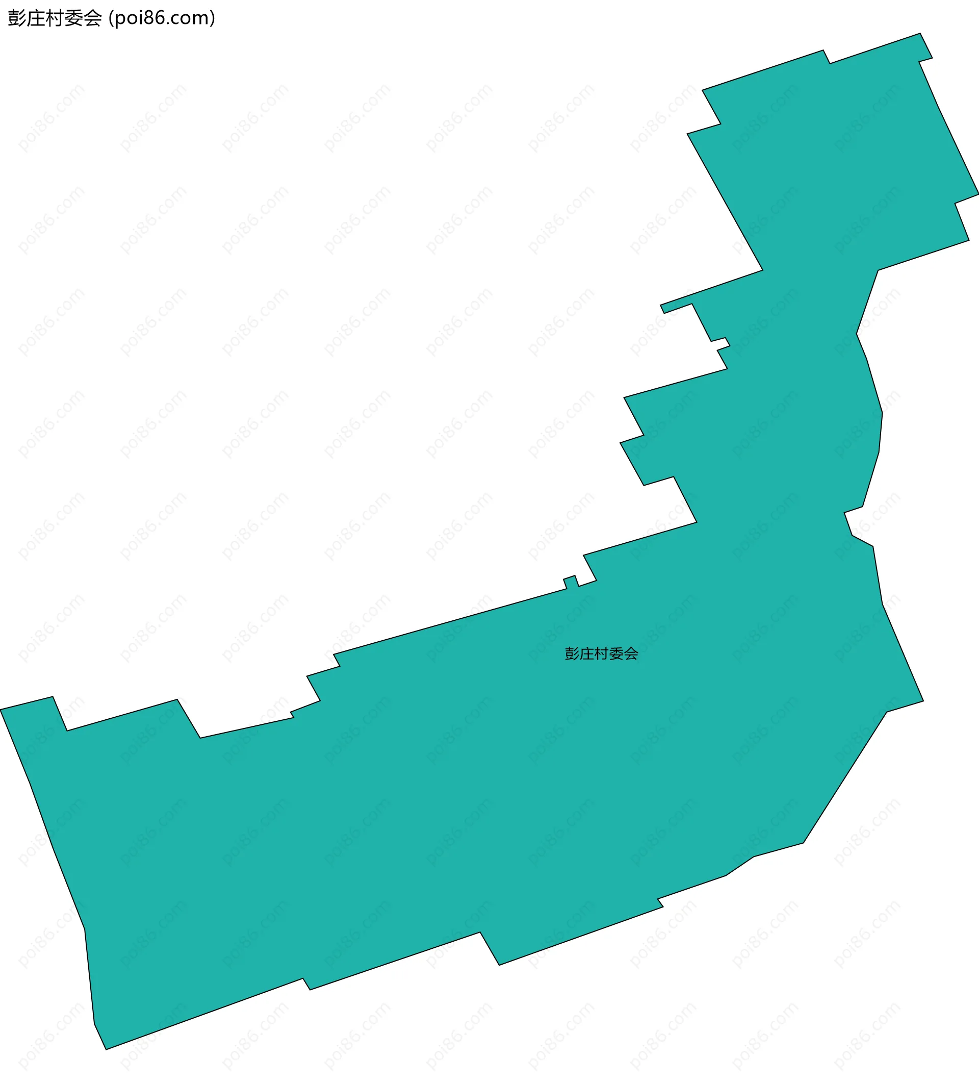 彭庄村委会边界地图