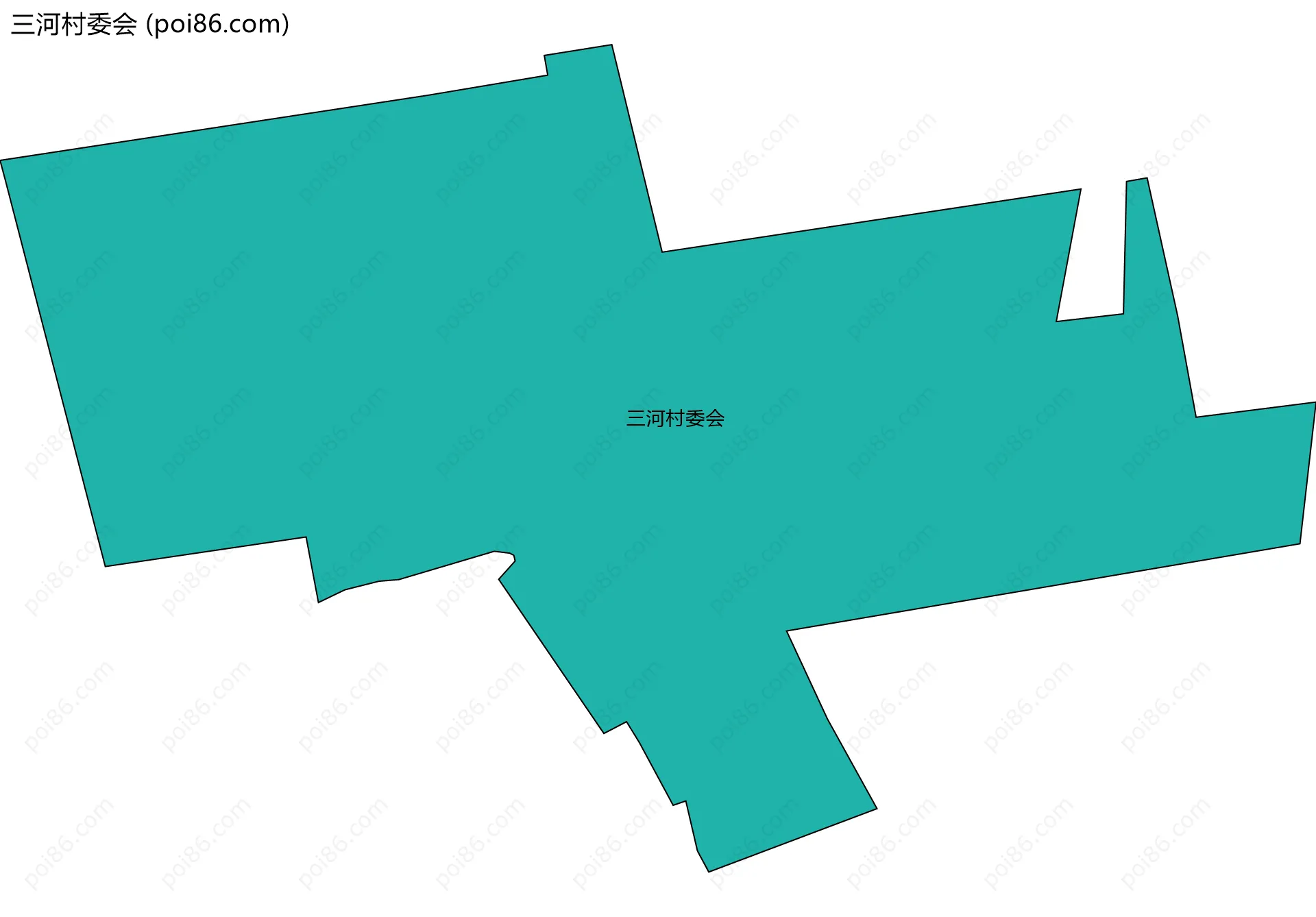 三河村委会边界地图