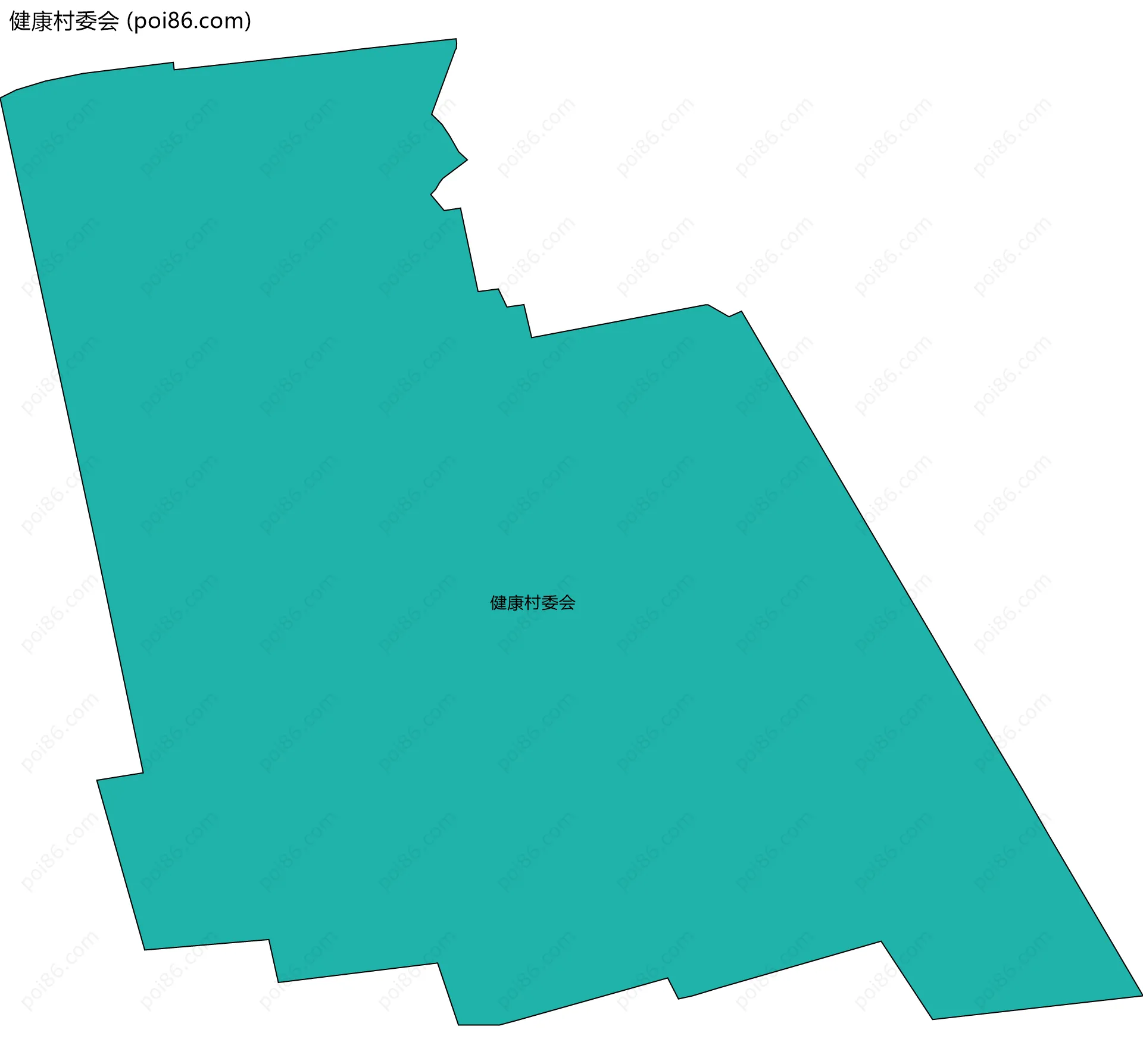 健康村委会边界地图