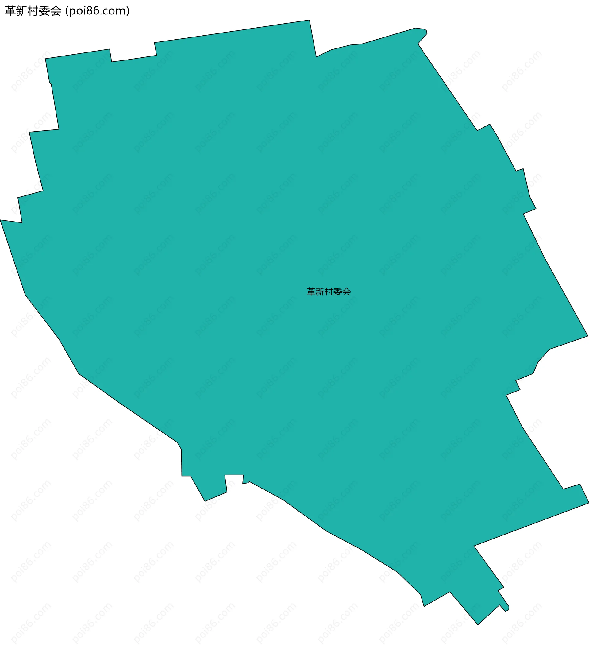 革新村委会边界地图
