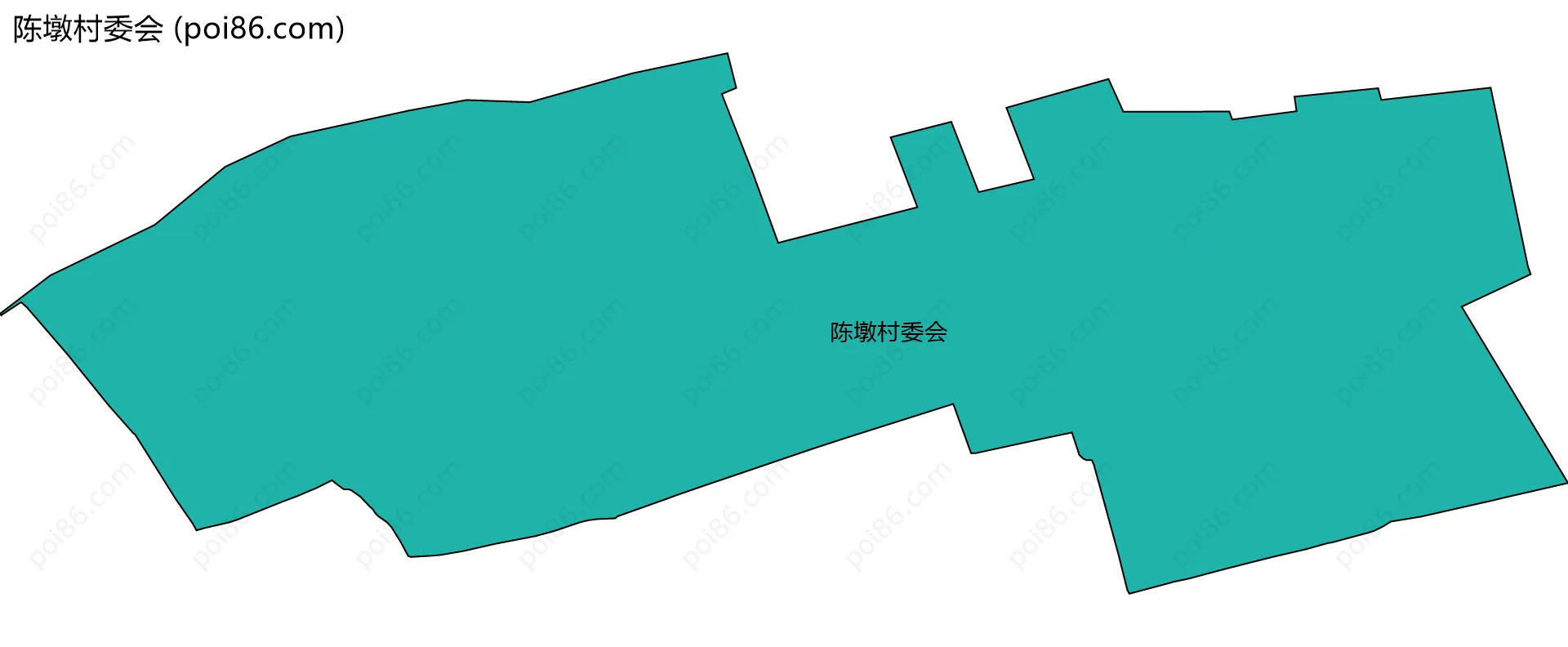 陈墩村委会边界地图