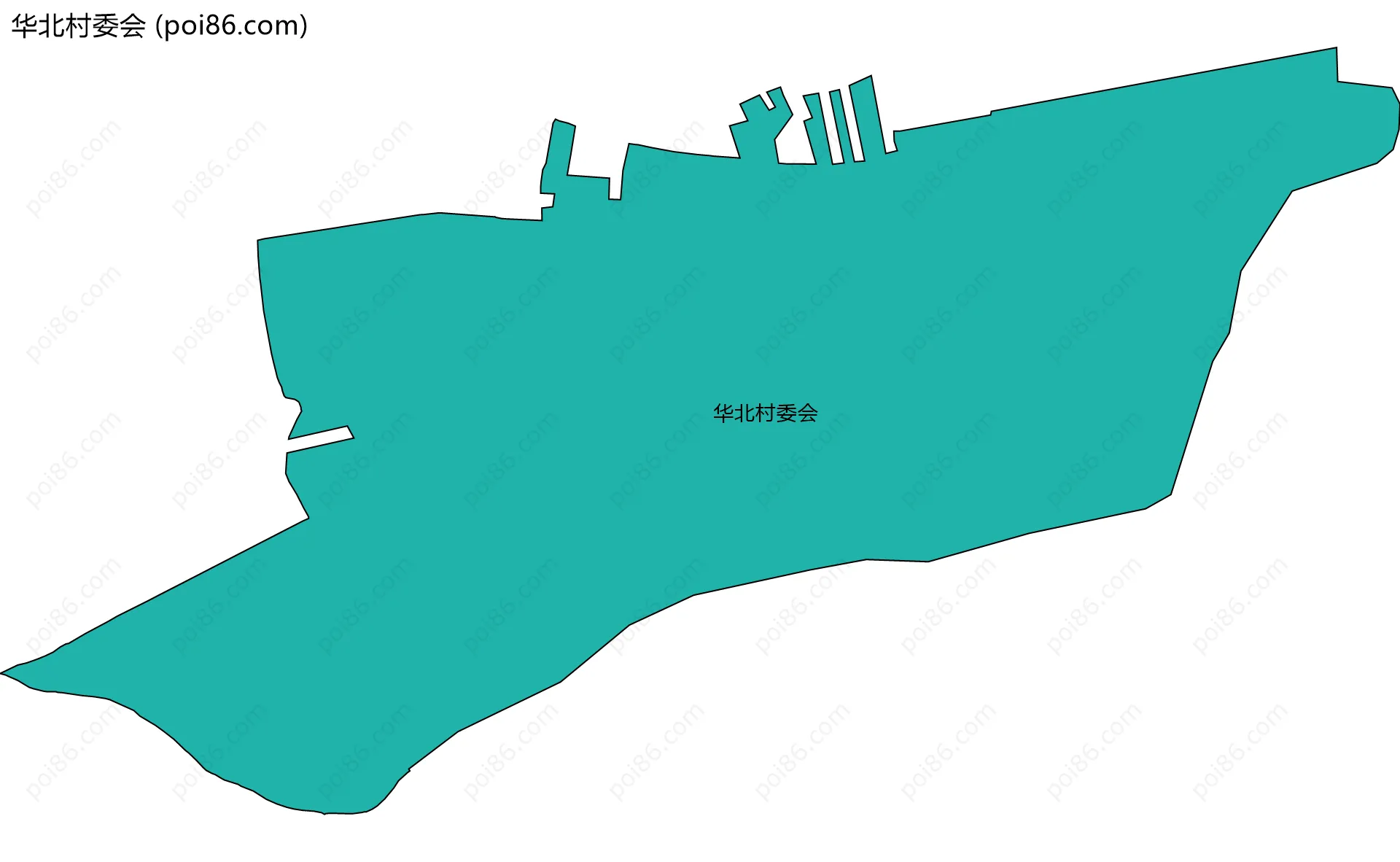 华北村委会边界地图