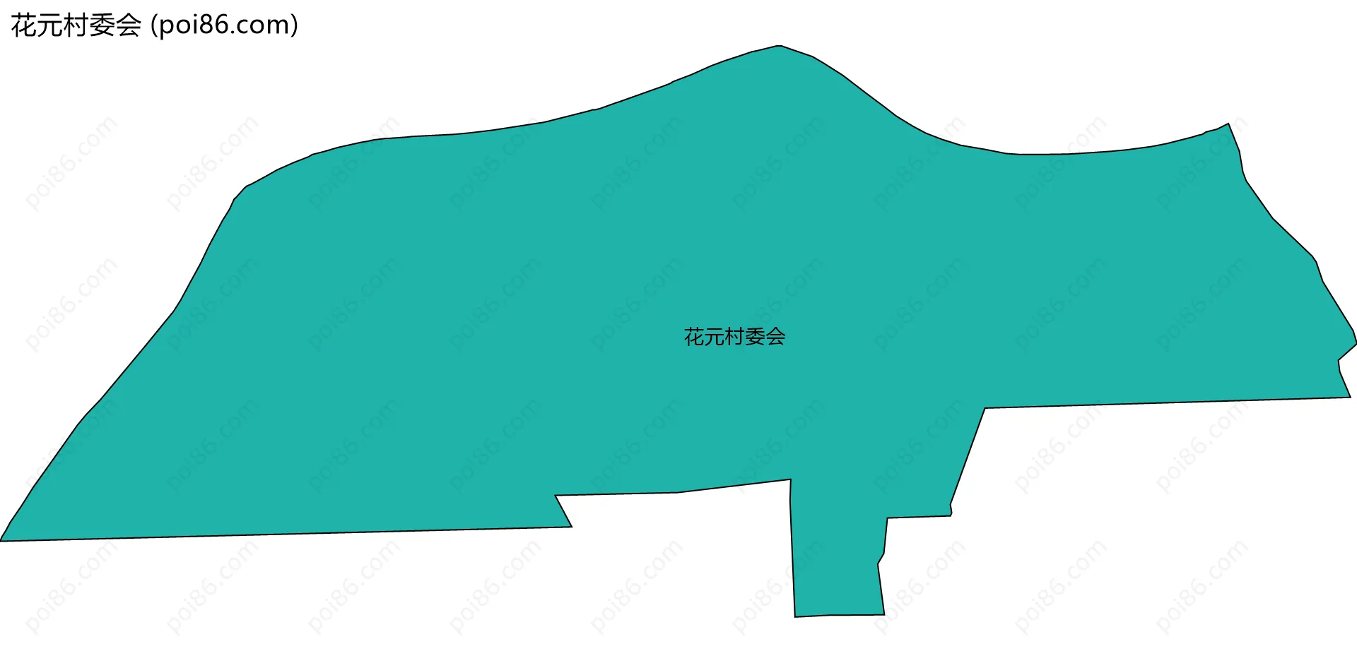 花元村委会边界地图