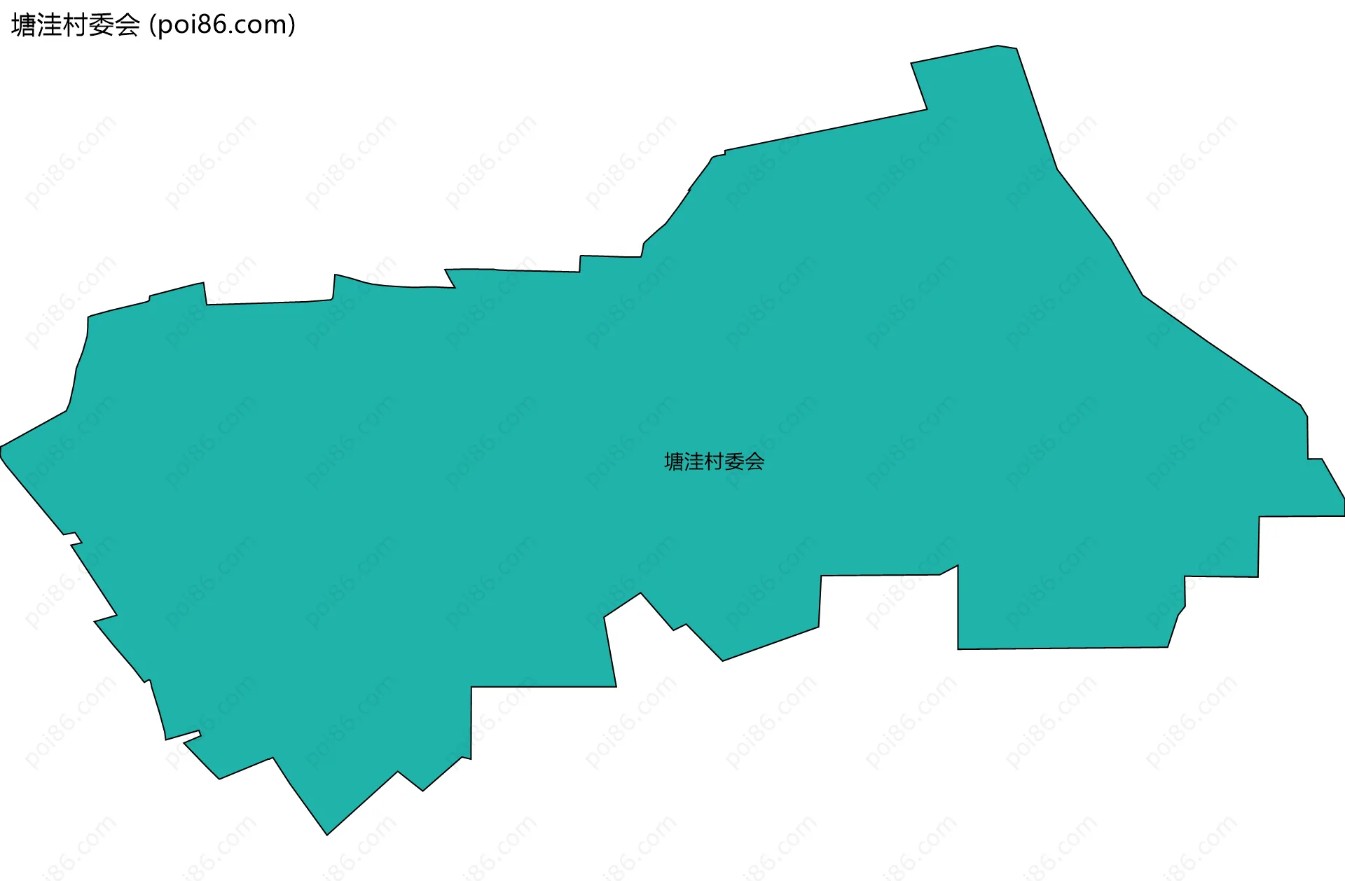 塘洼村委会边界地图
