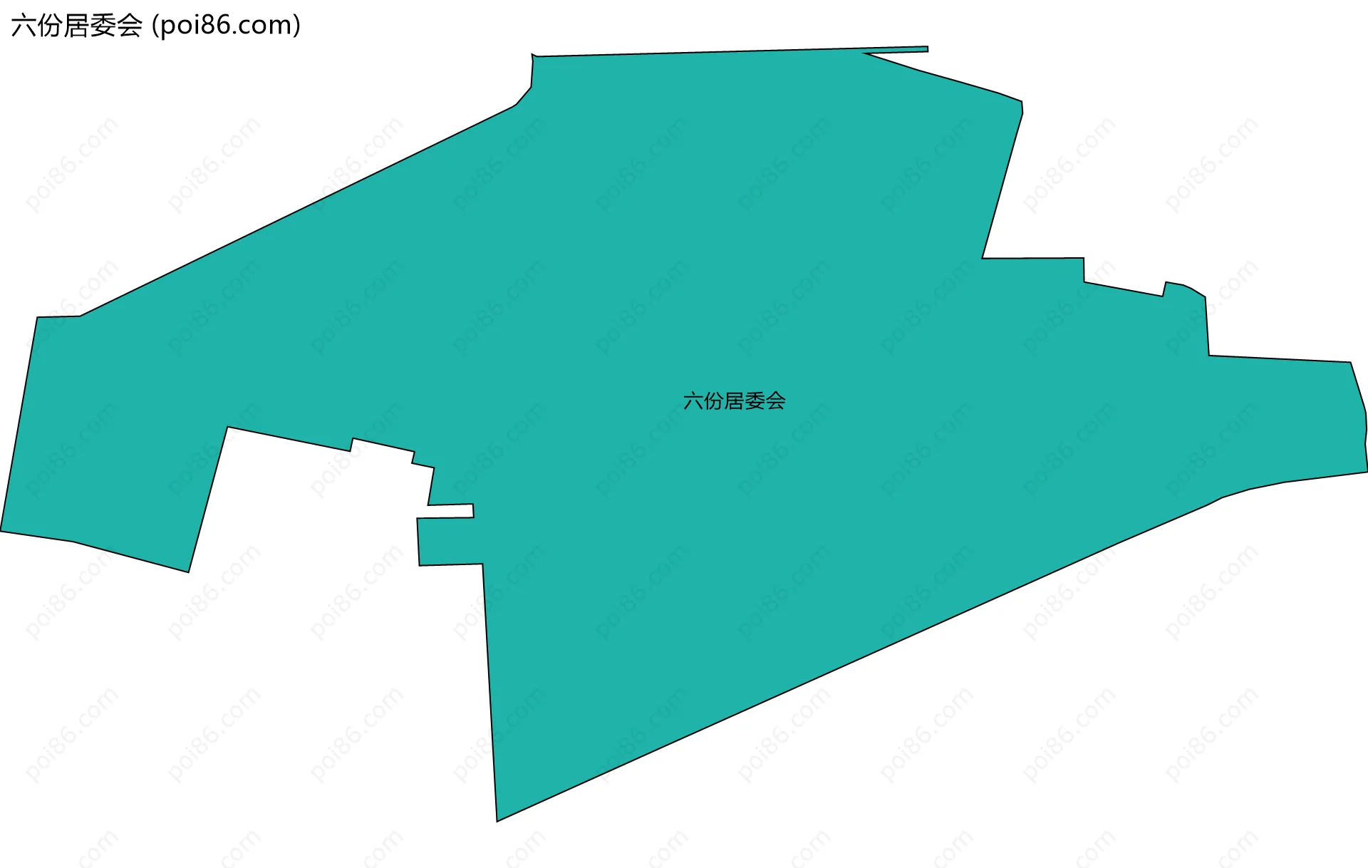 六份居委会边界地图