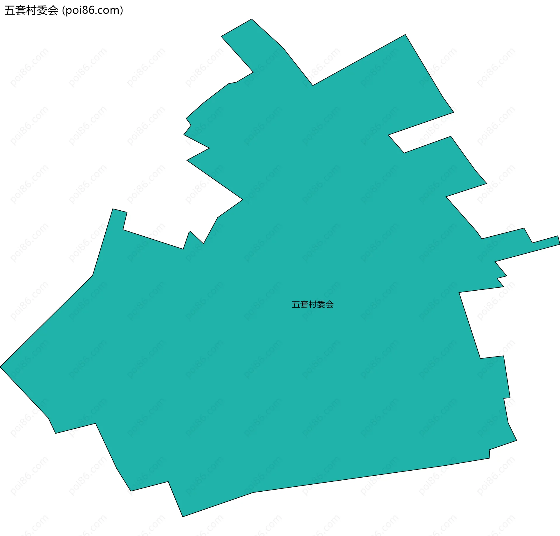 五套村委会边界地图