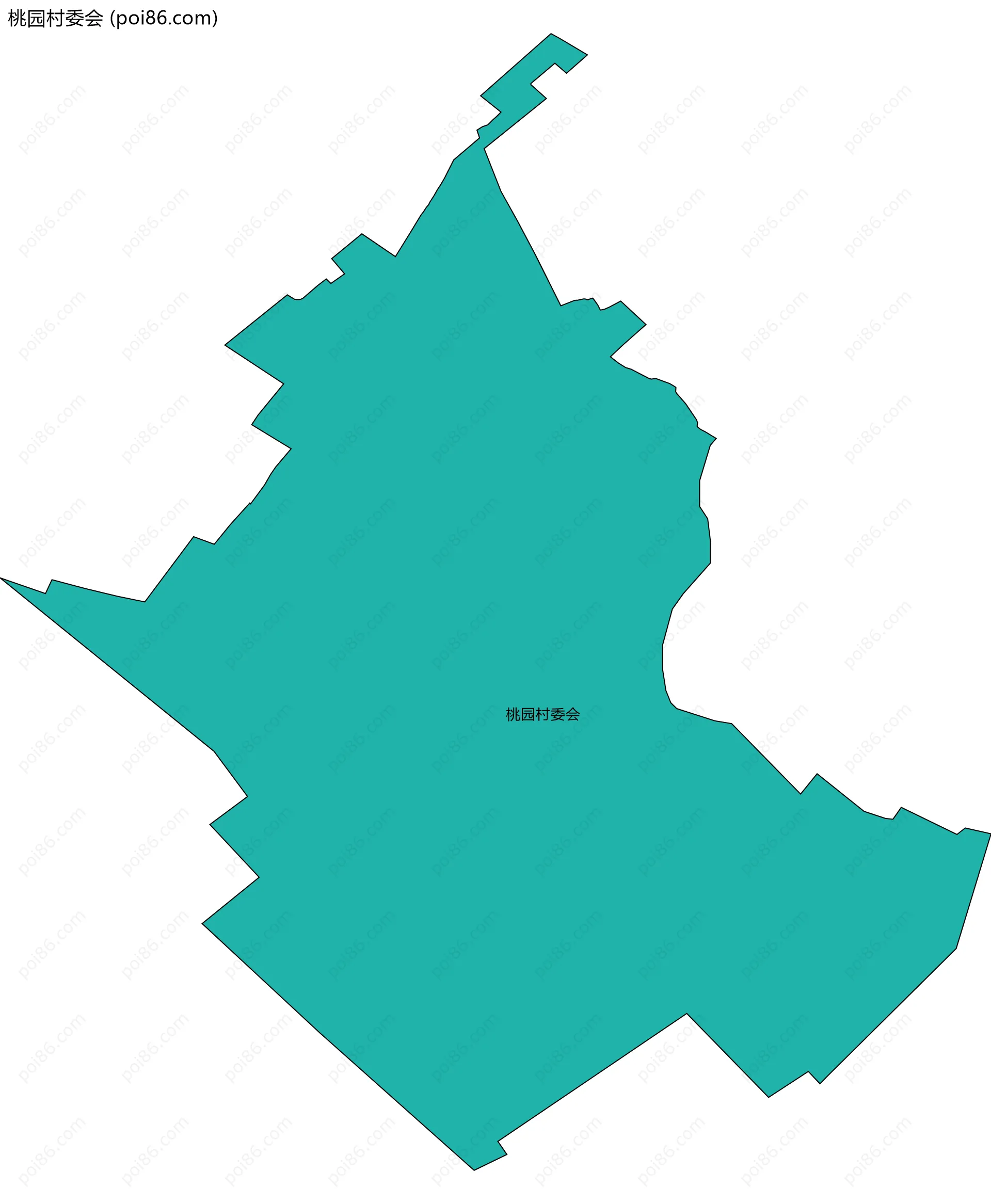 桃园村委会边界地图