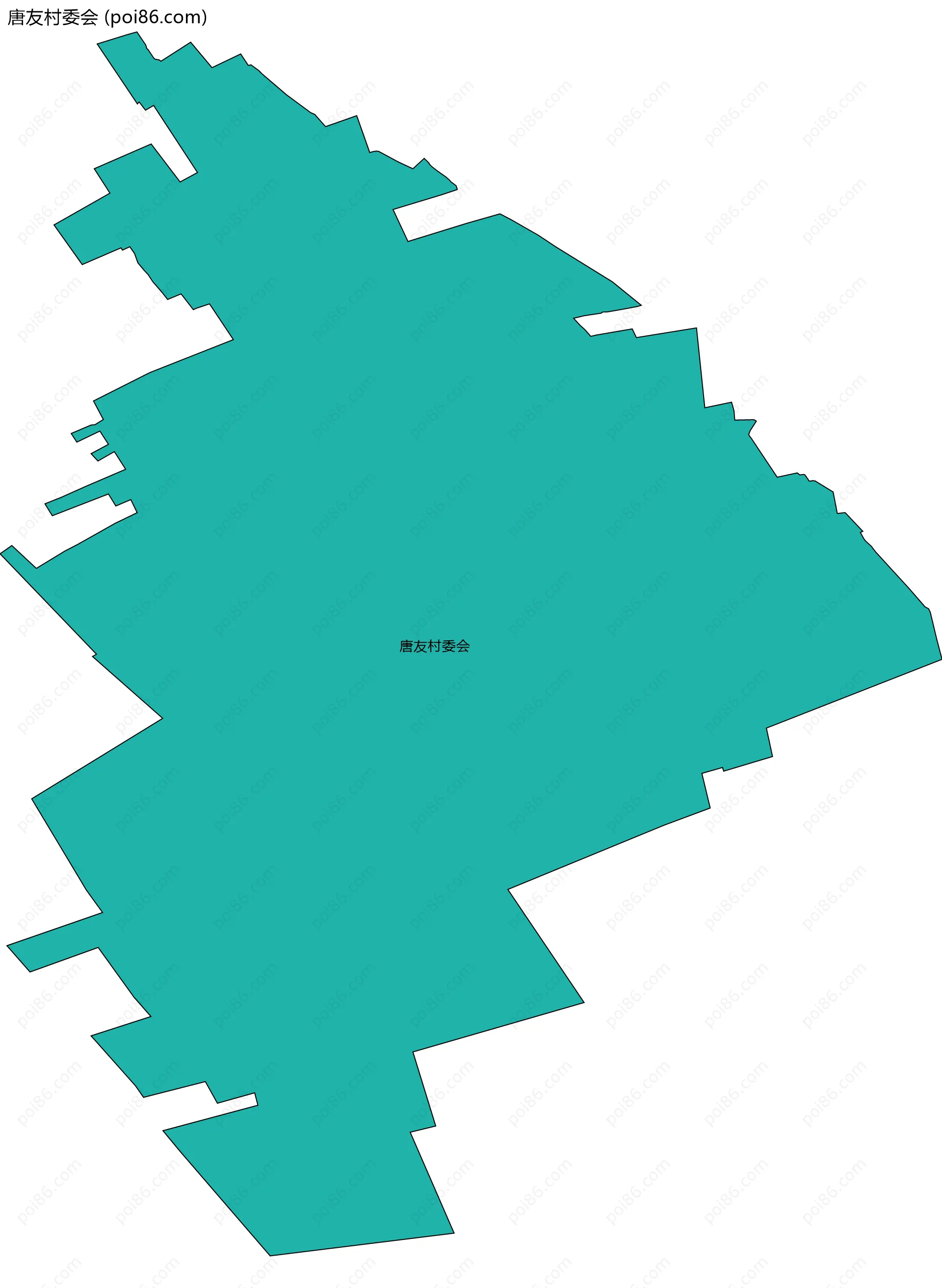 唐友村委会边界地图