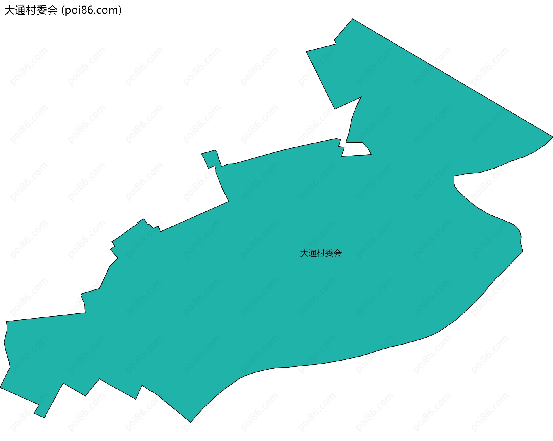 大通村委会边界地图