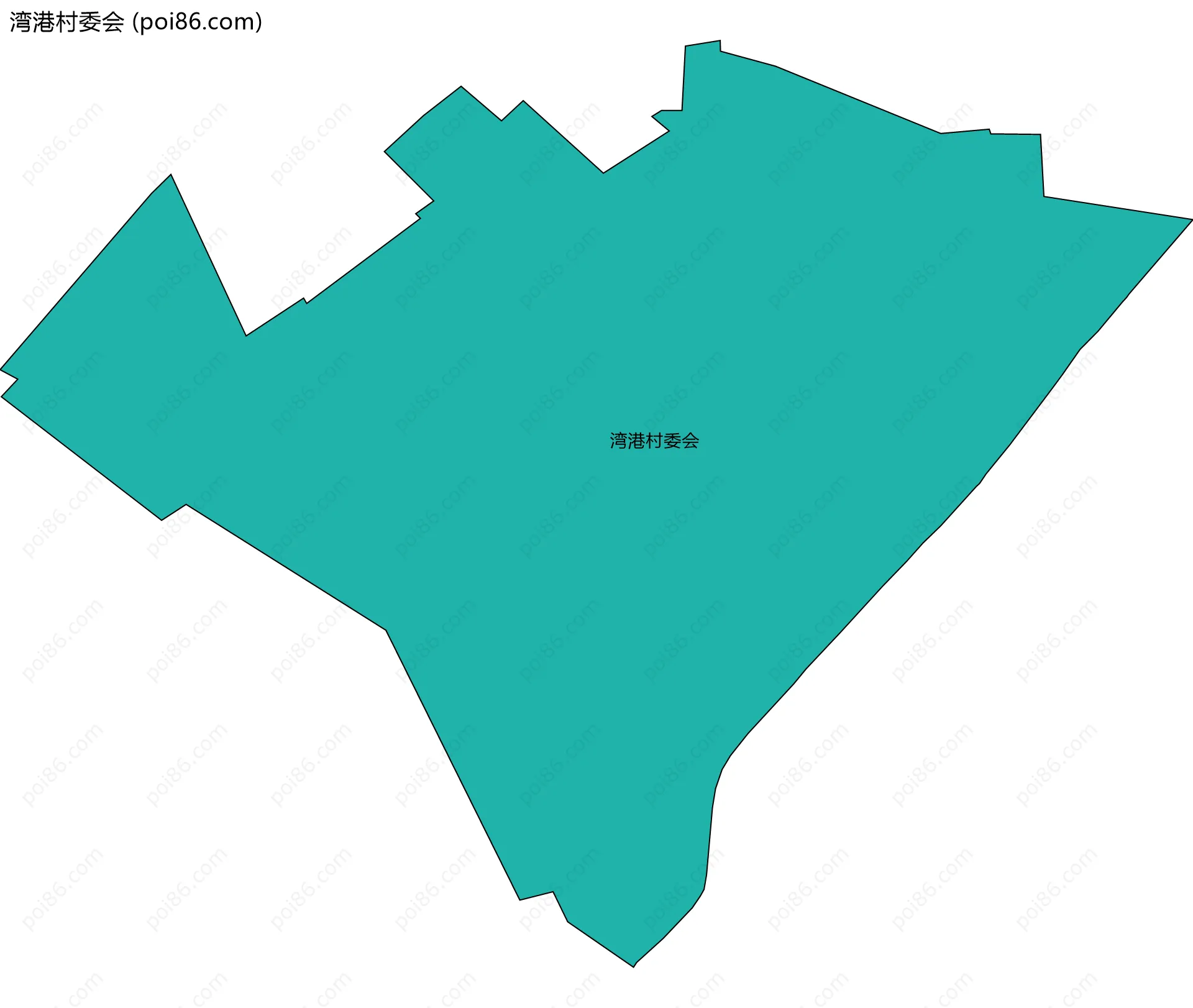 湾港村委会边界地图
