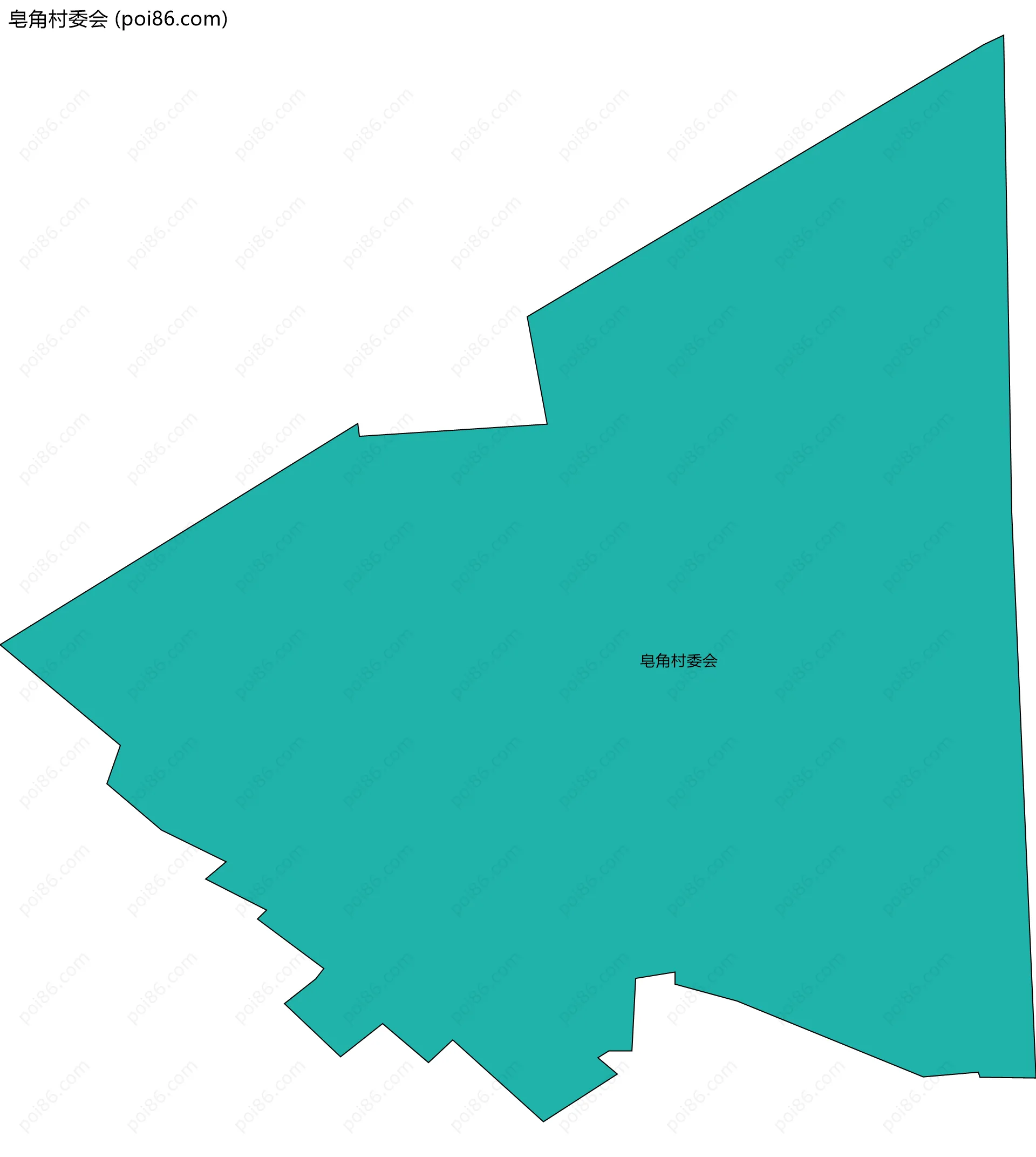 皂角村委会边界地图