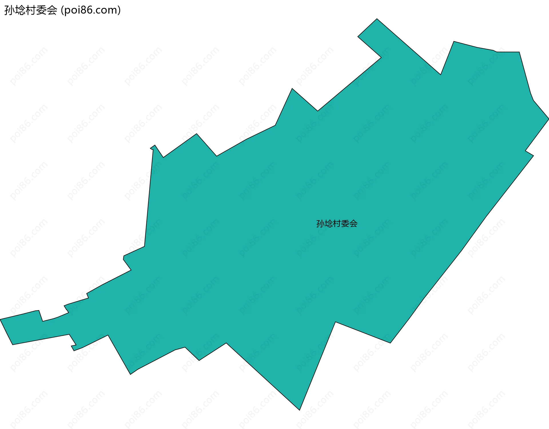 孙埝村委会边界地图