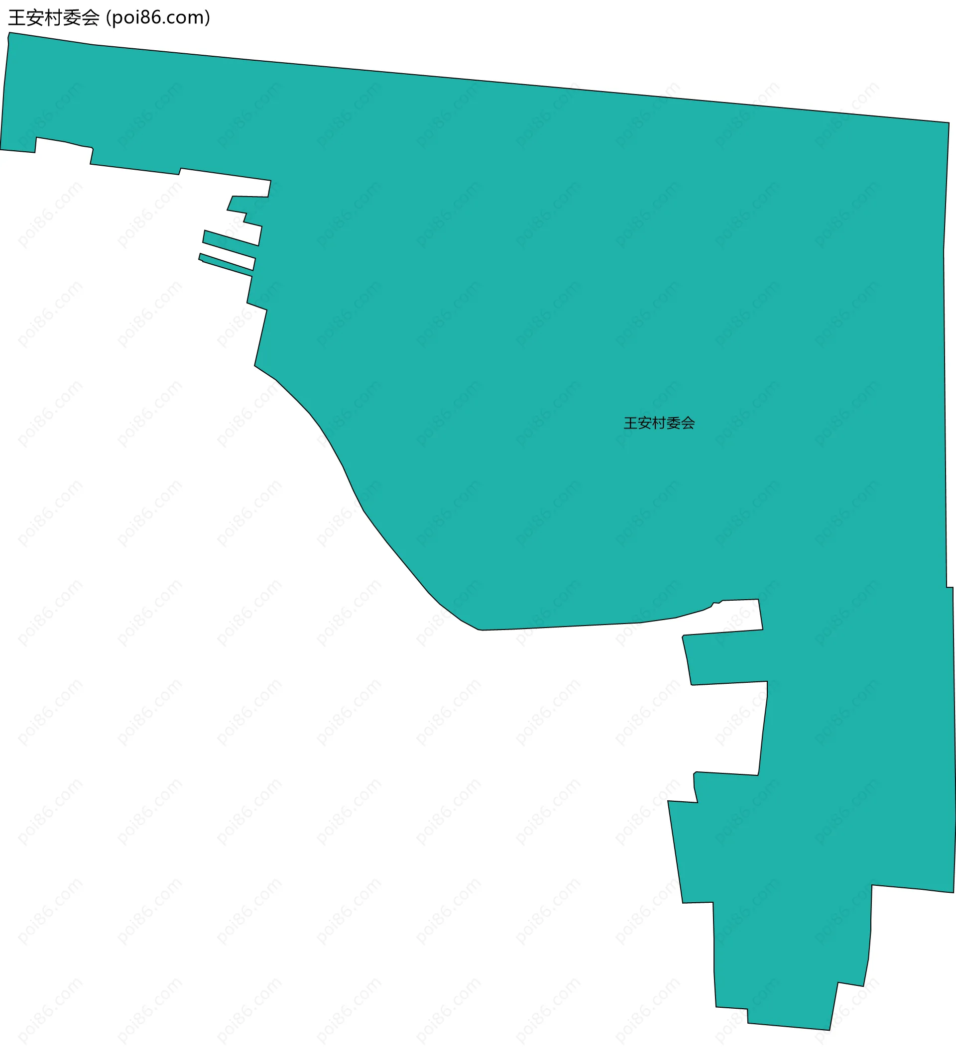 王安村委会边界地图