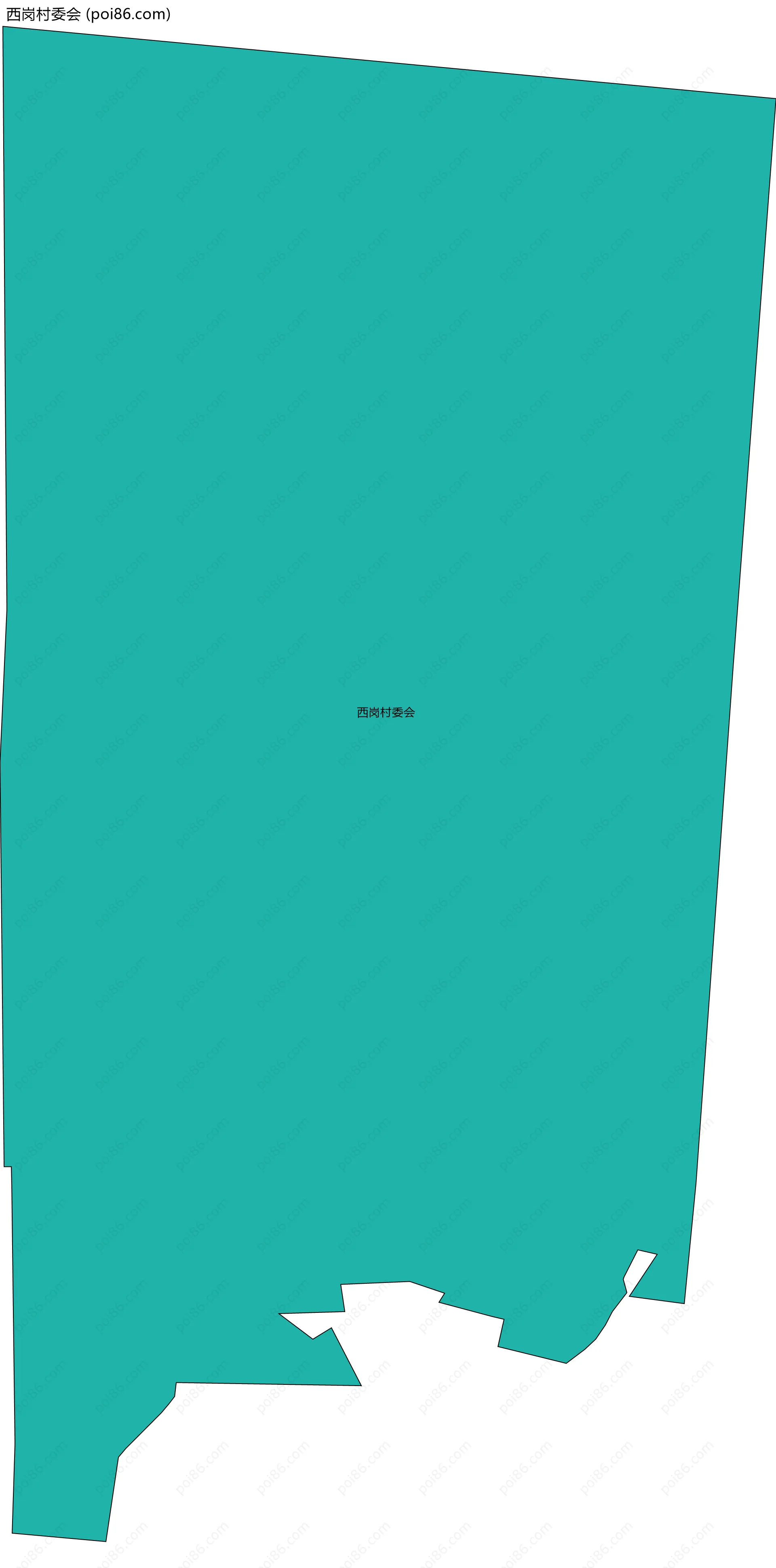 西岗村委会边界地图