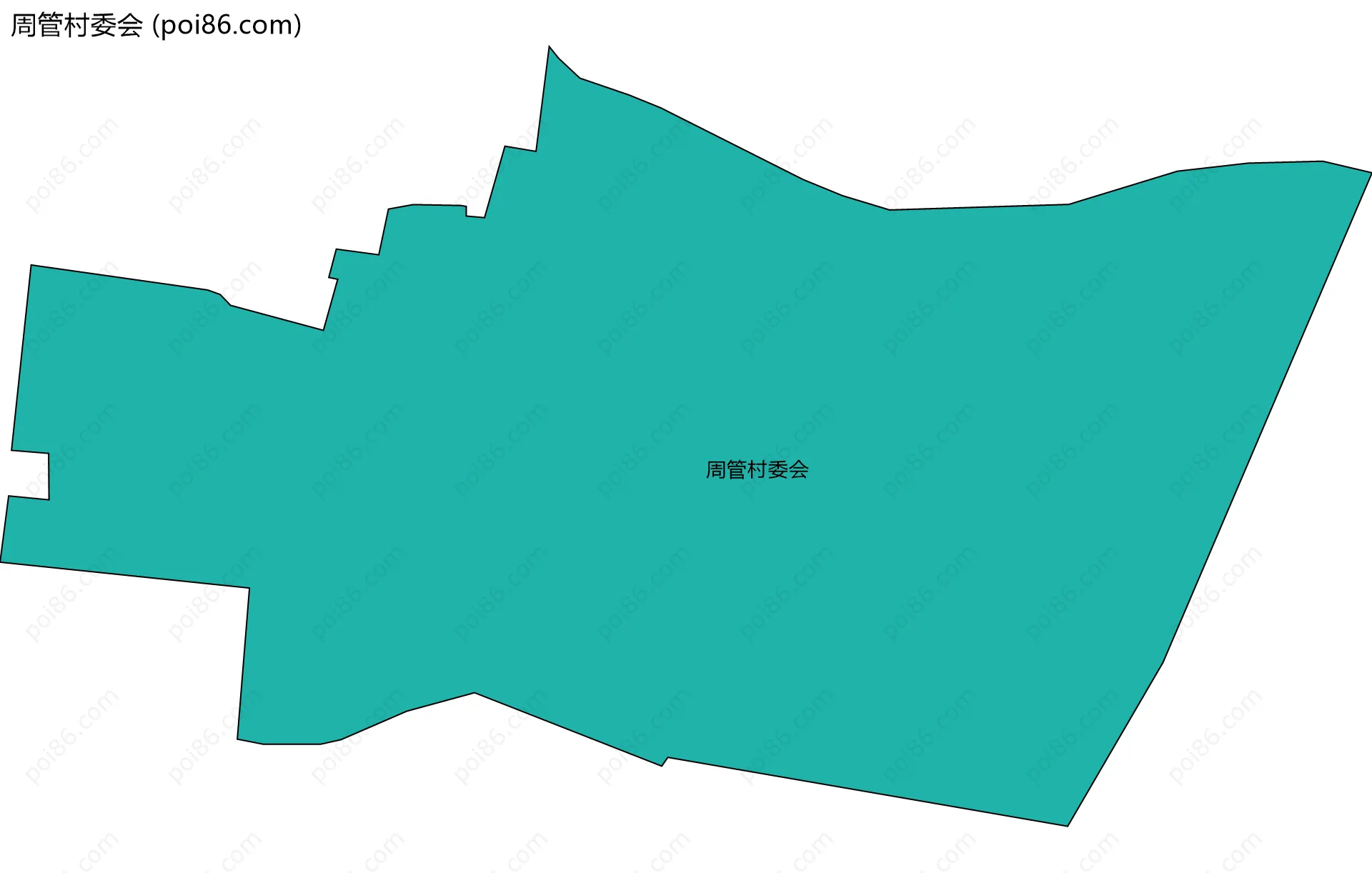 周管村委会边界地图