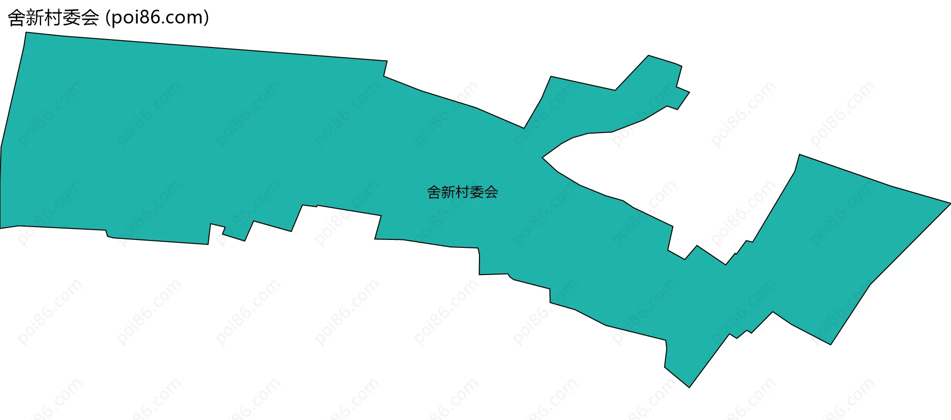 舍新村委会边界地图