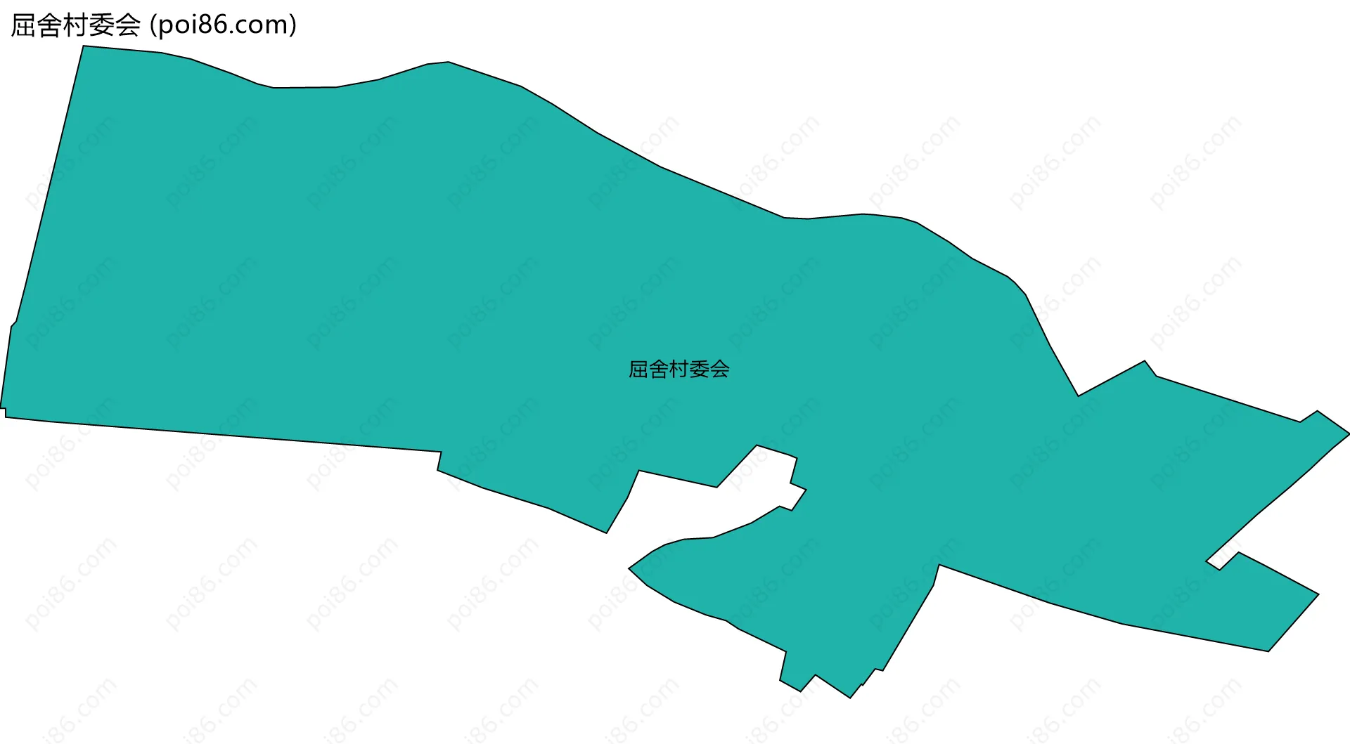 屈舍村委会边界地图