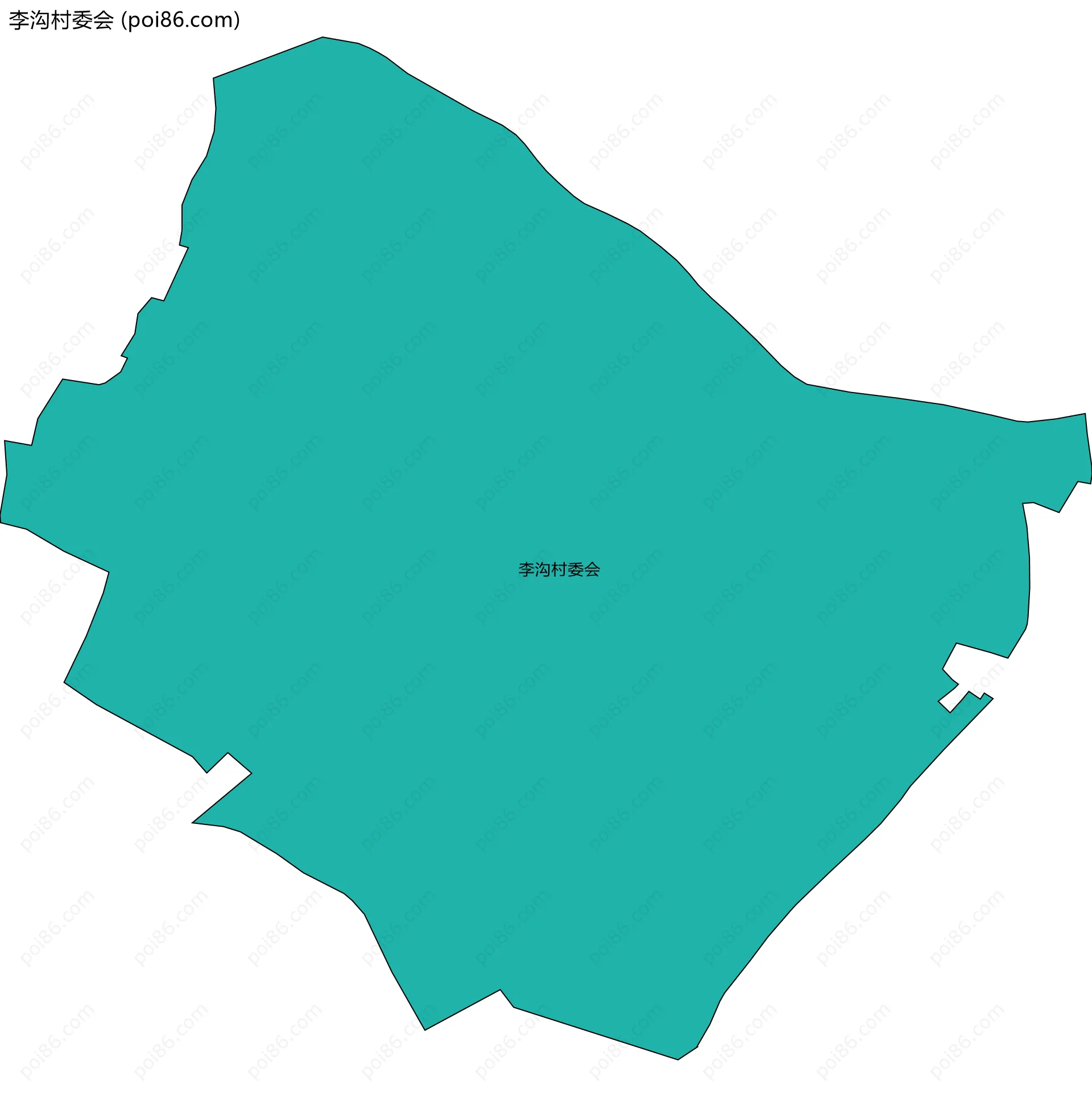 李沟村委会边界地图