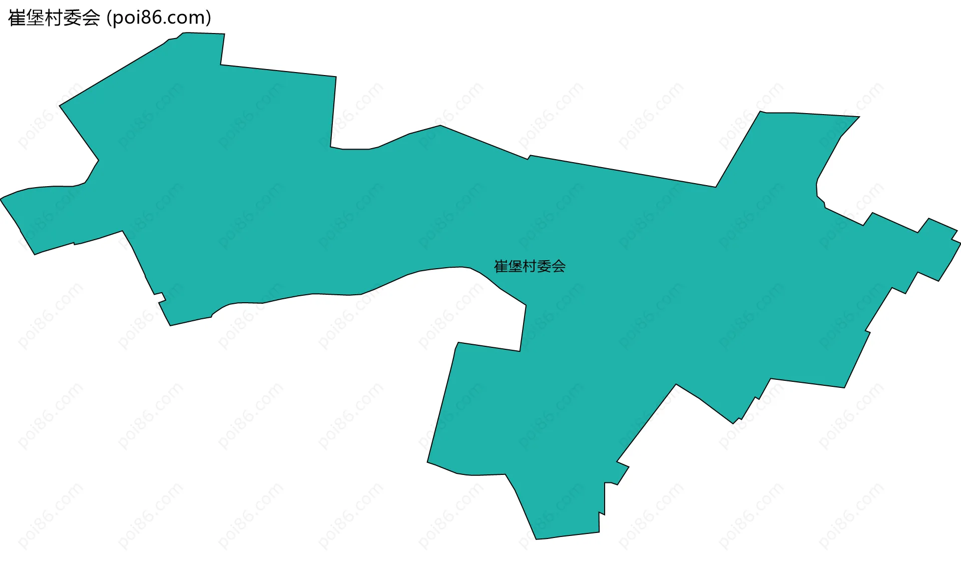 崔堡村委会边界地图