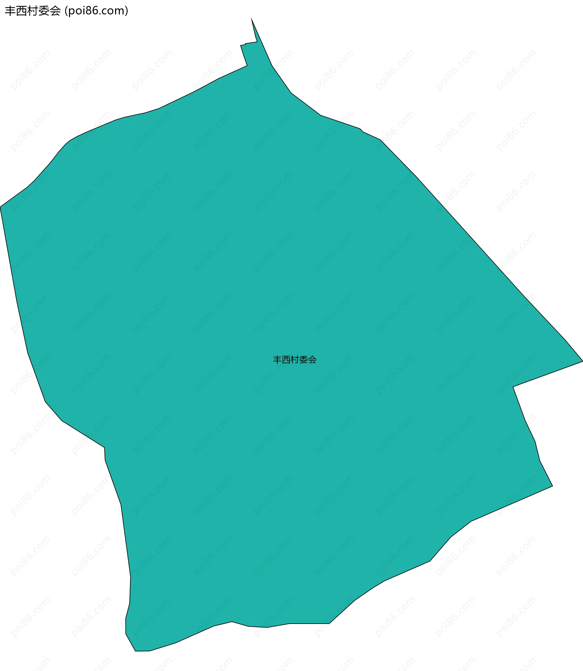 丰西村委会边界地图