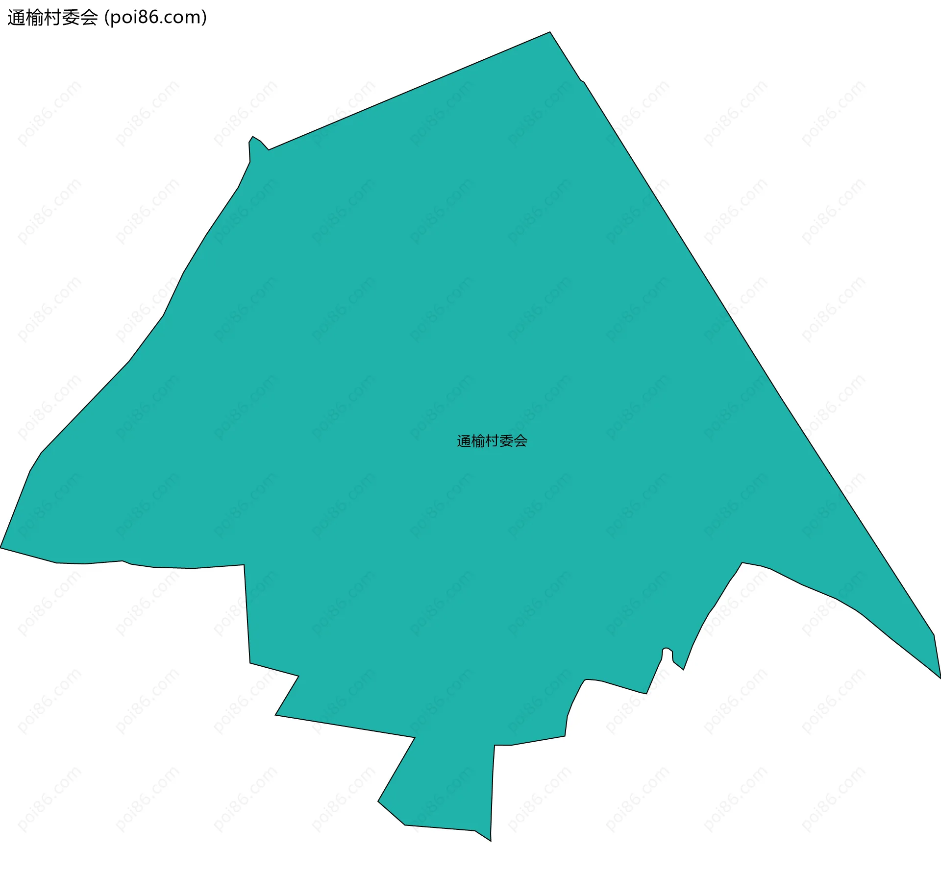 通榆村委会边界地图