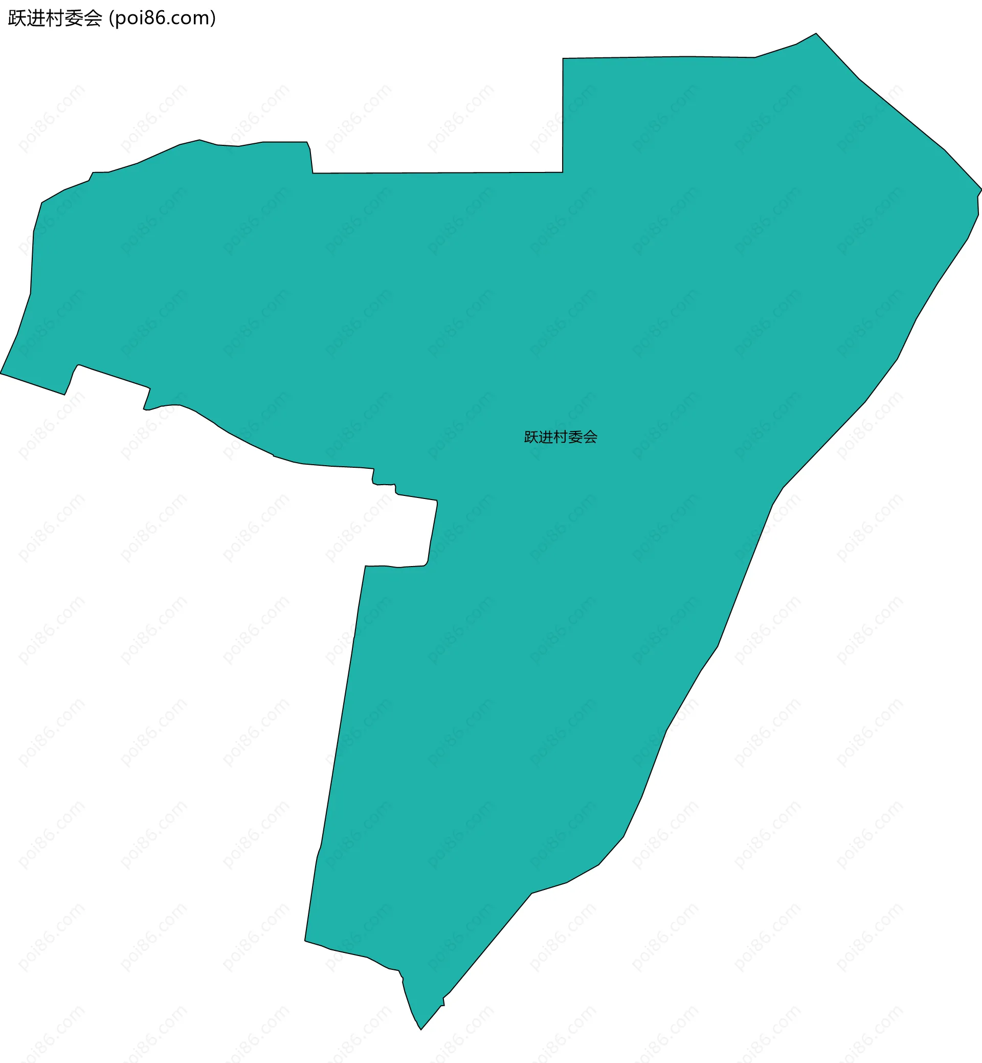 跃进村委会边界地图