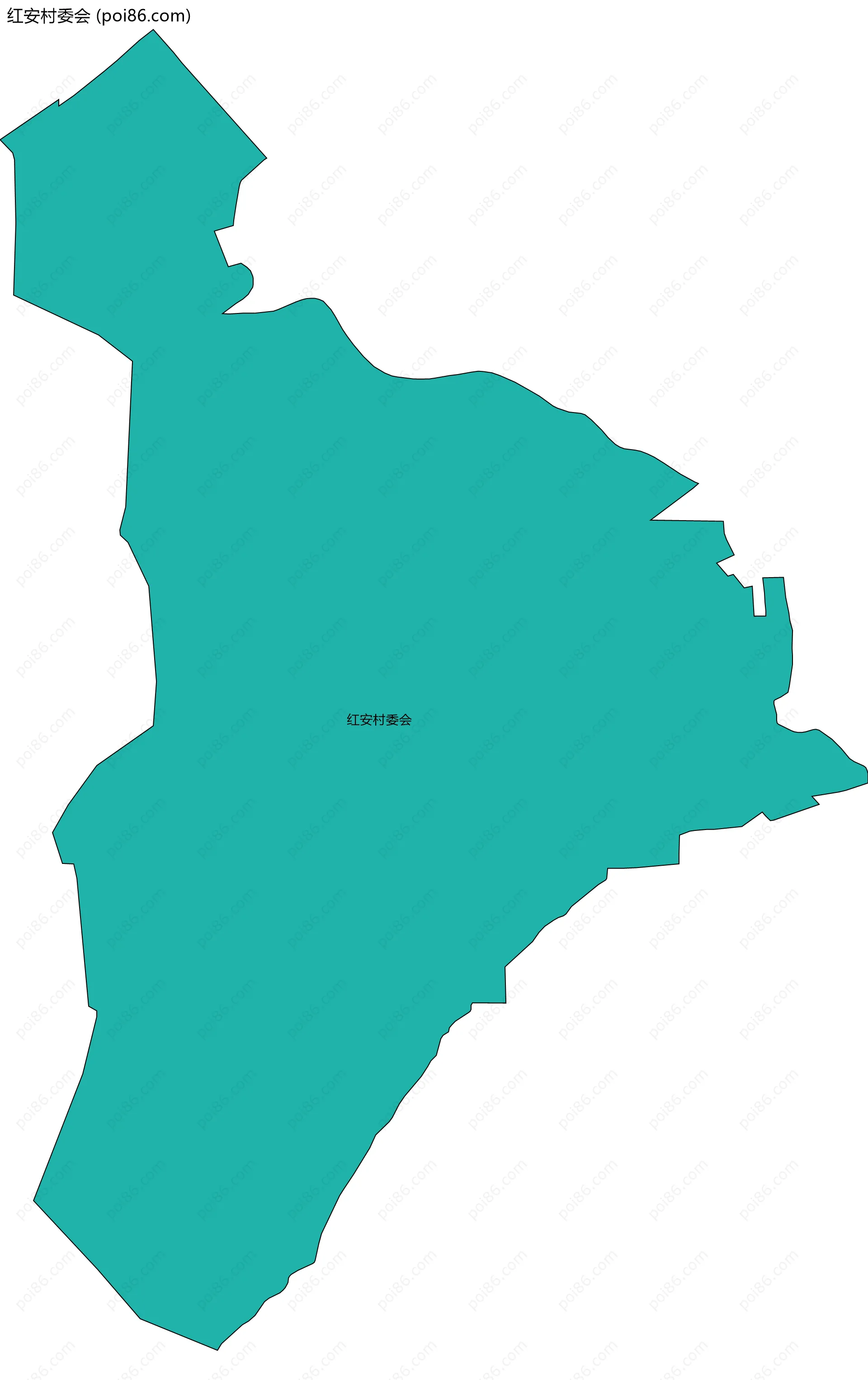 红安村委会边界地图