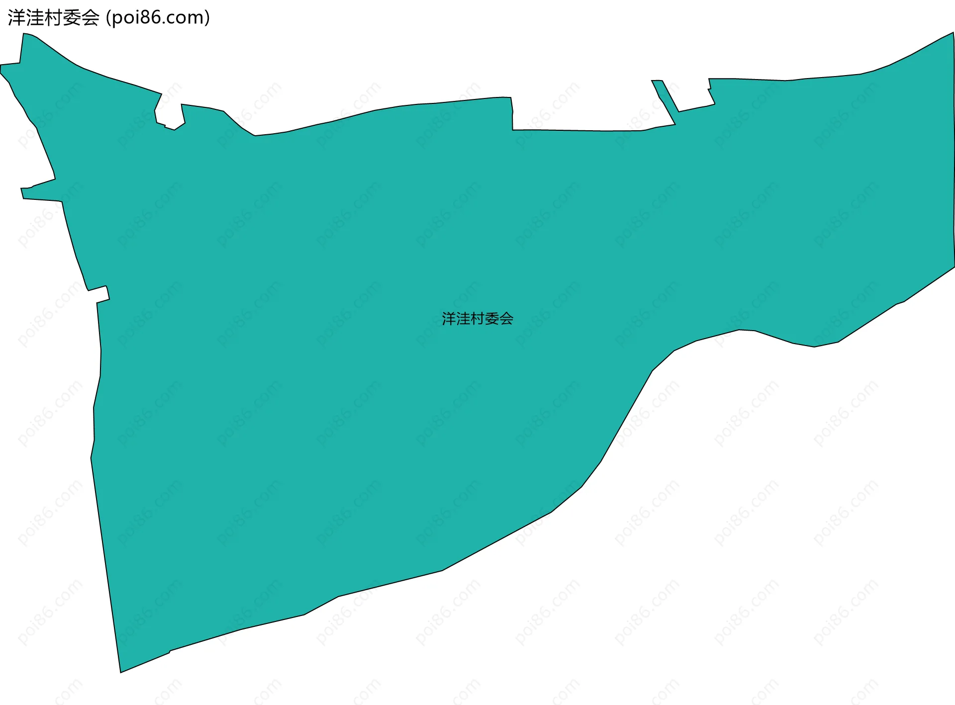 洋洼村委会边界地图