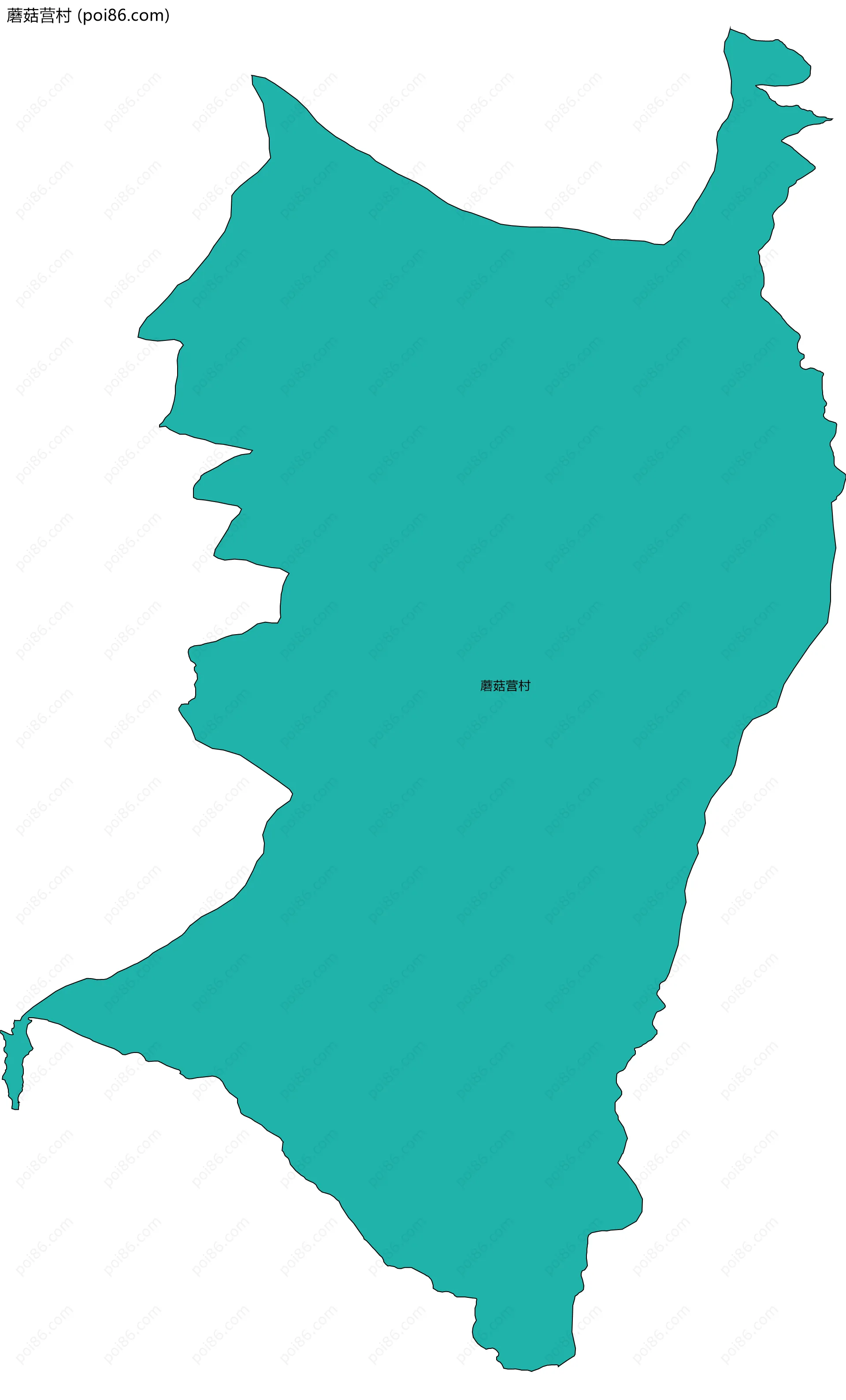 蘑菇营村边界地图