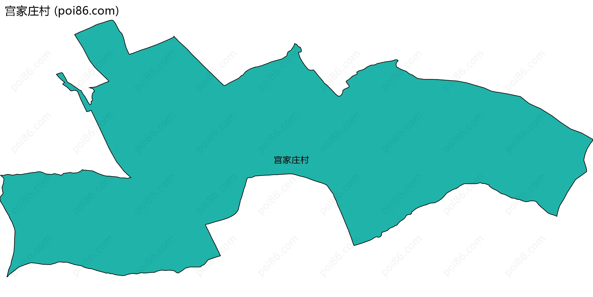 宫家庄村边界地图