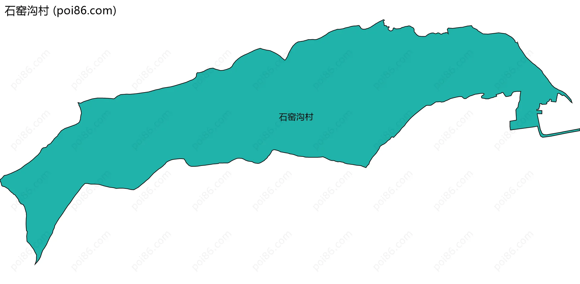 石窑沟村边界地图