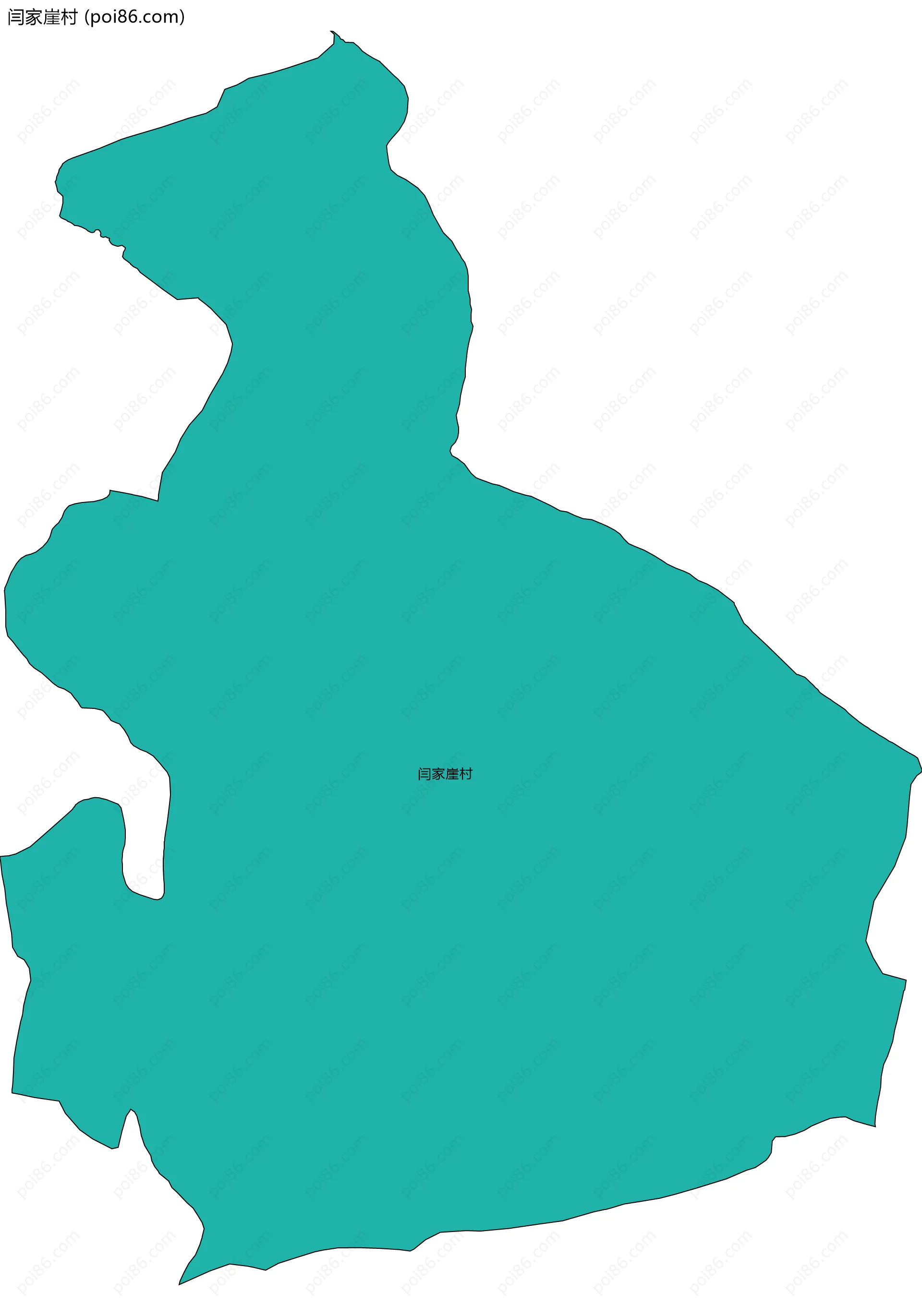 闫家崖村边界地图
