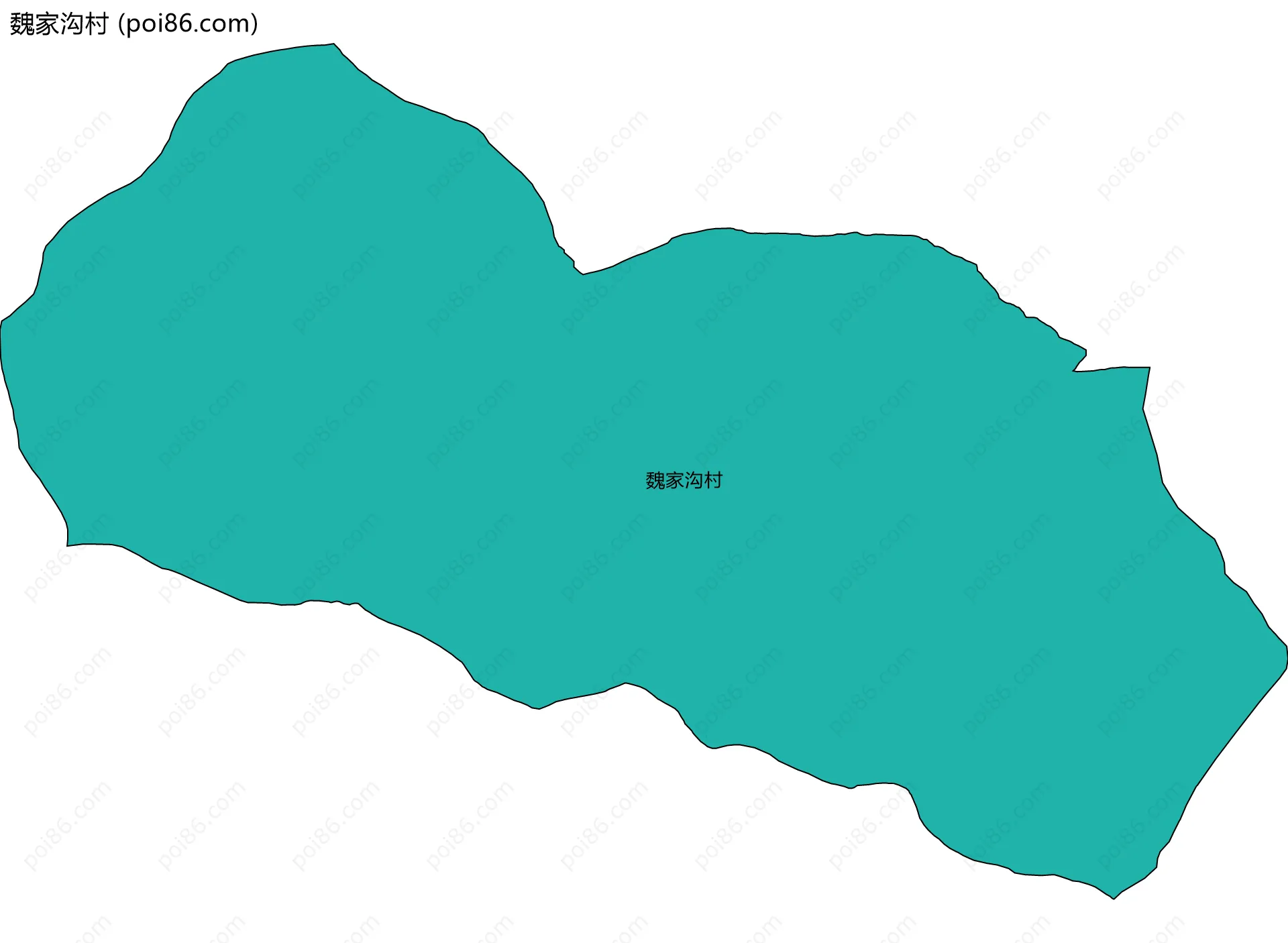 魏家沟村边界地图