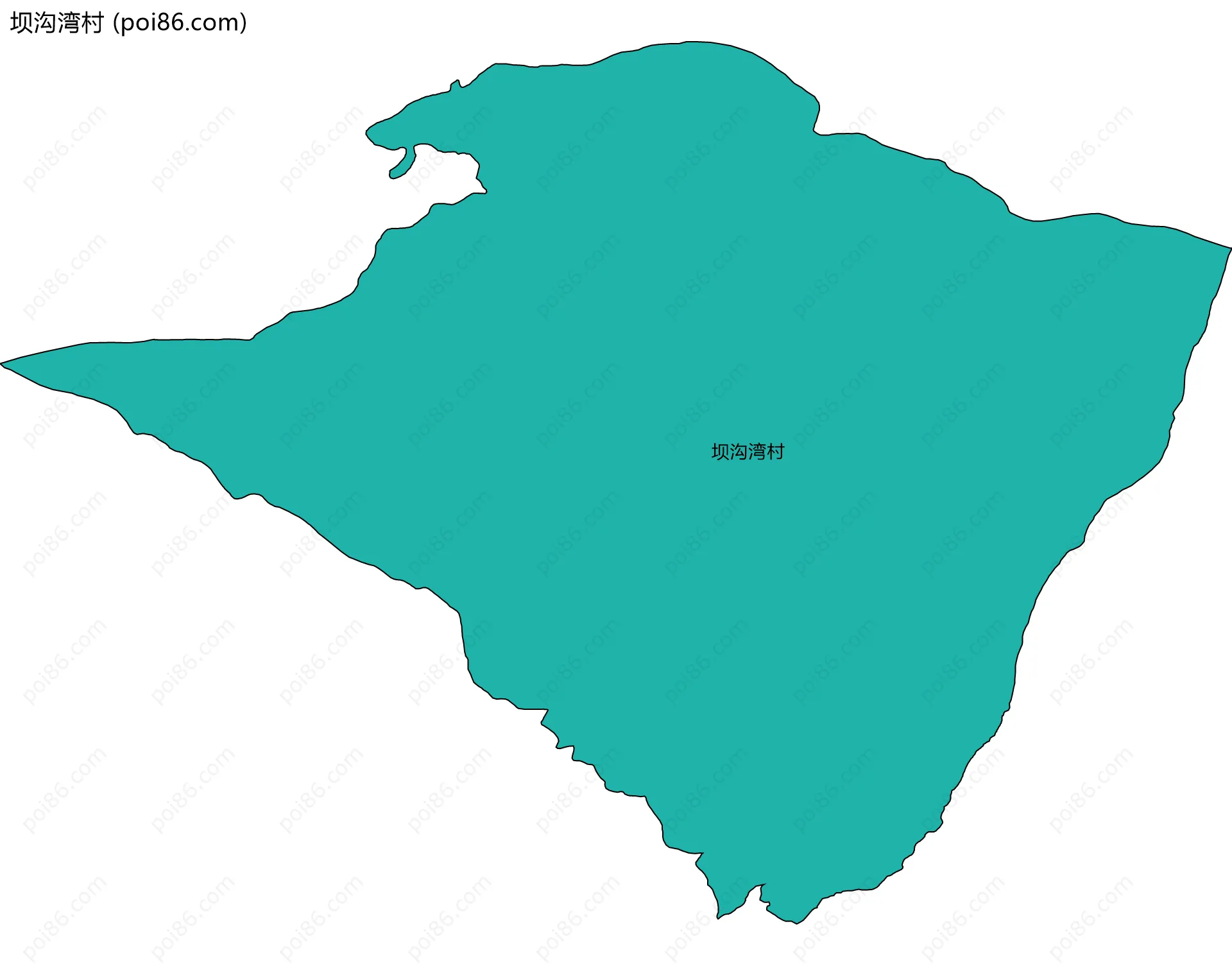 坝沟湾村边界地图