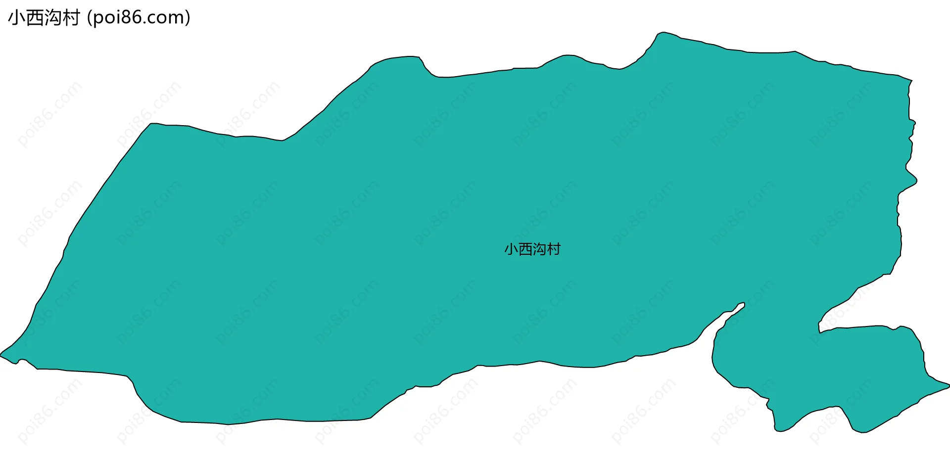 小西沟村边界地图