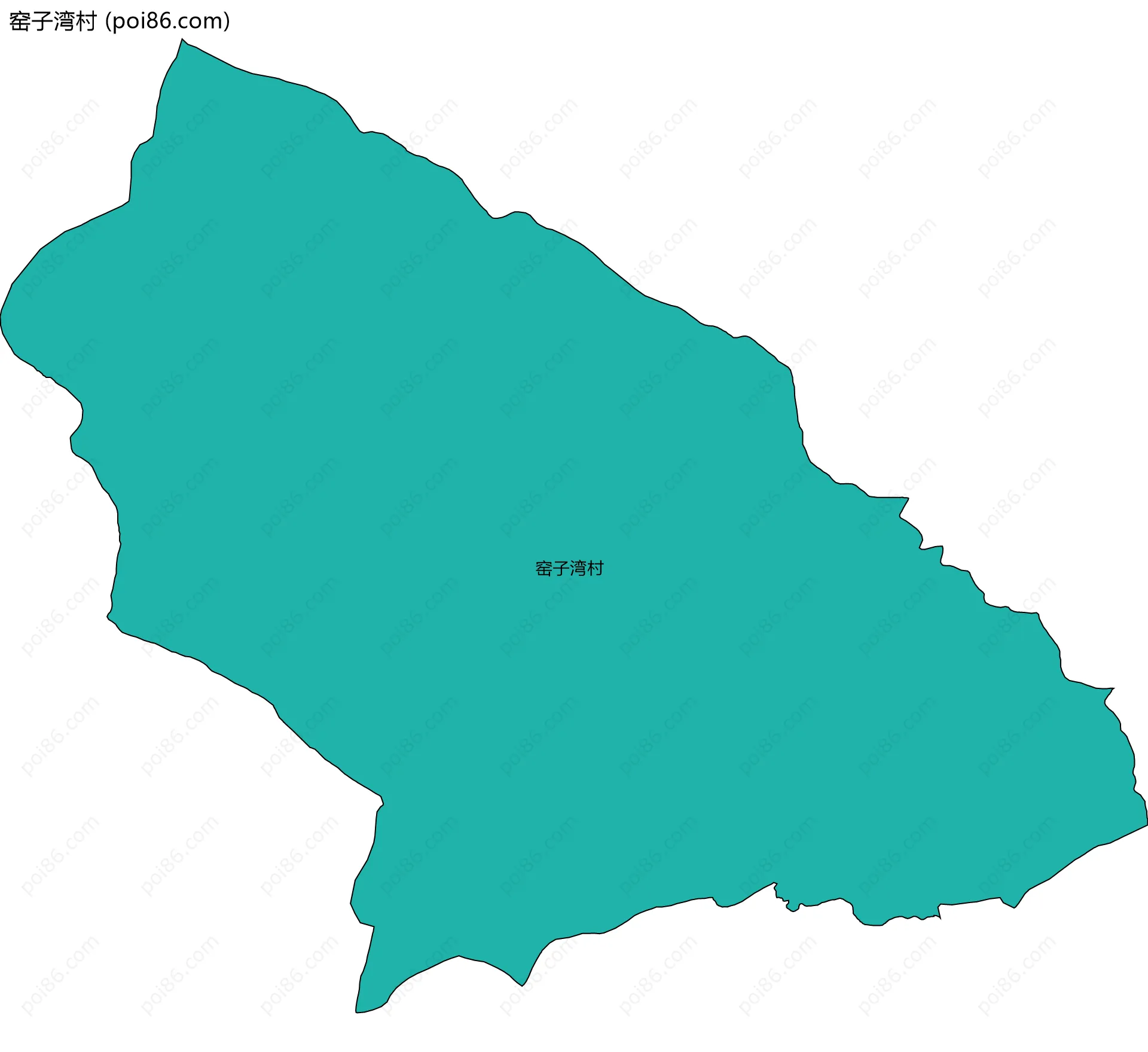 窑子湾村边界地图