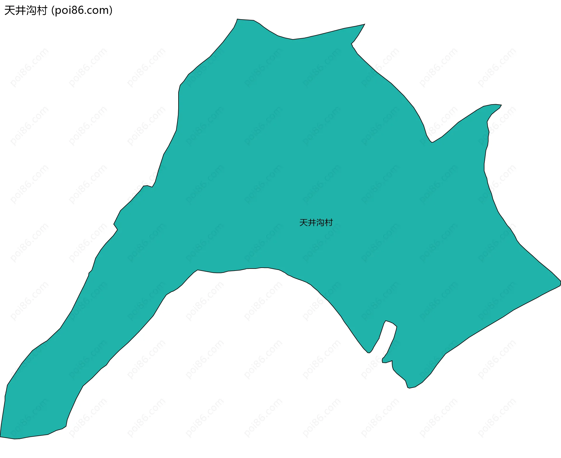 天井沟村边界地图