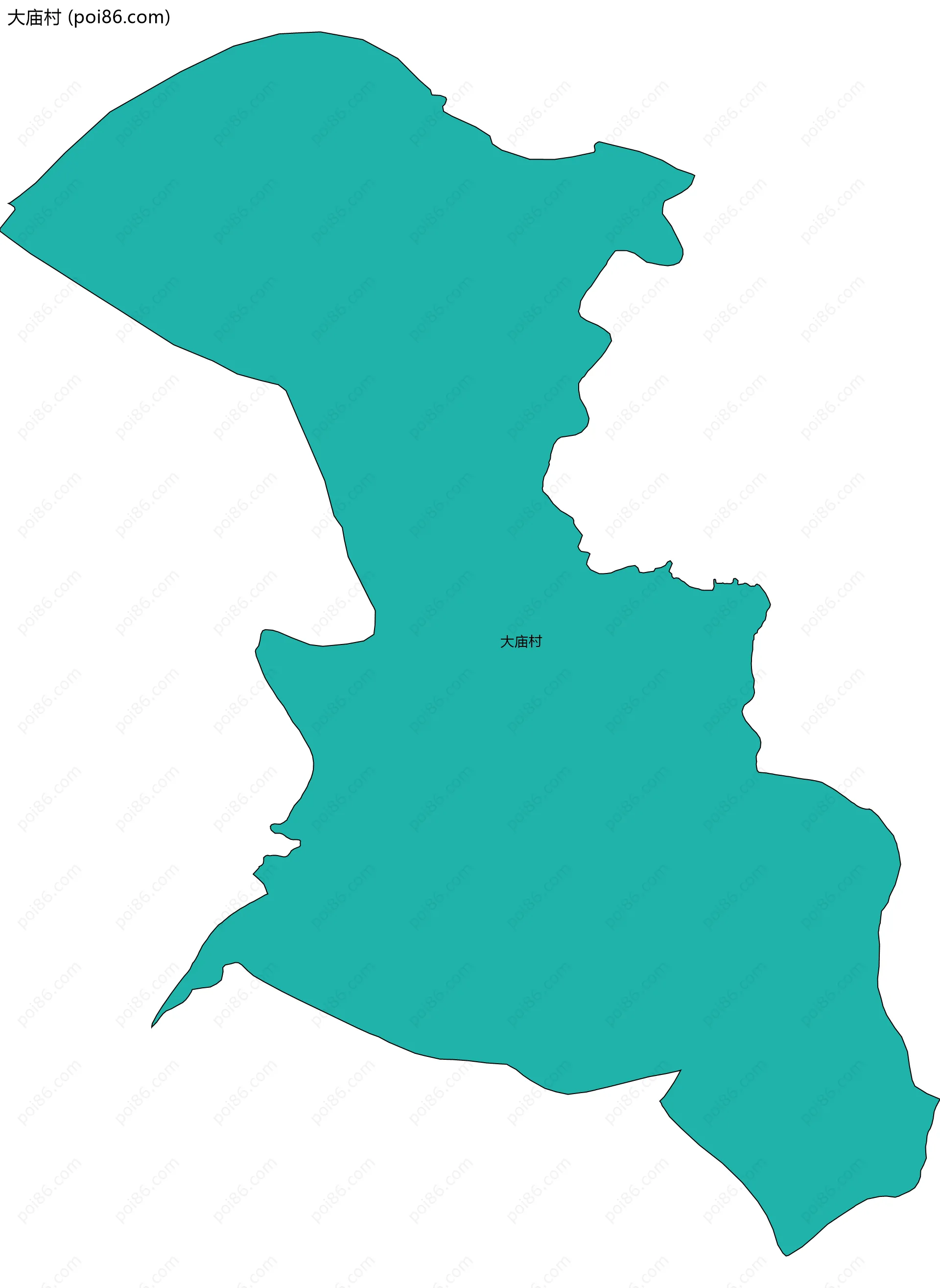 大庙村边界地图