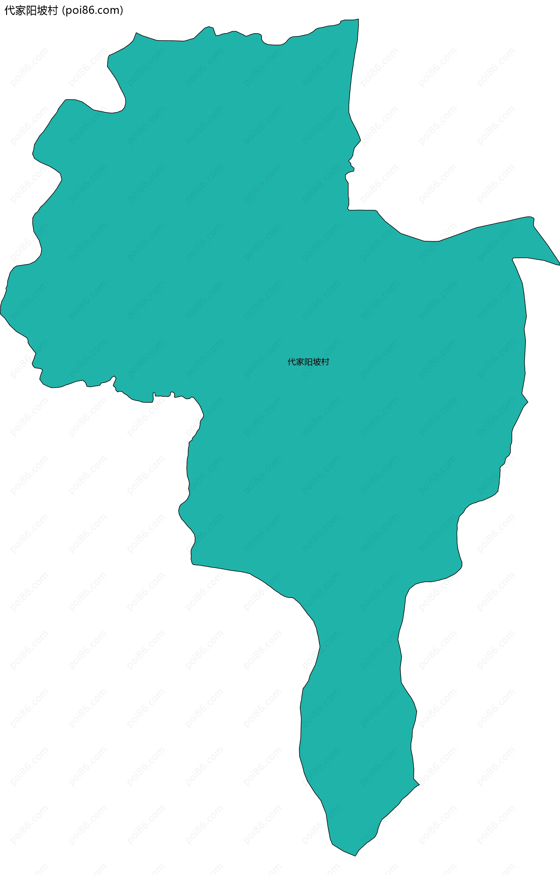 代家阳坡村边界地图