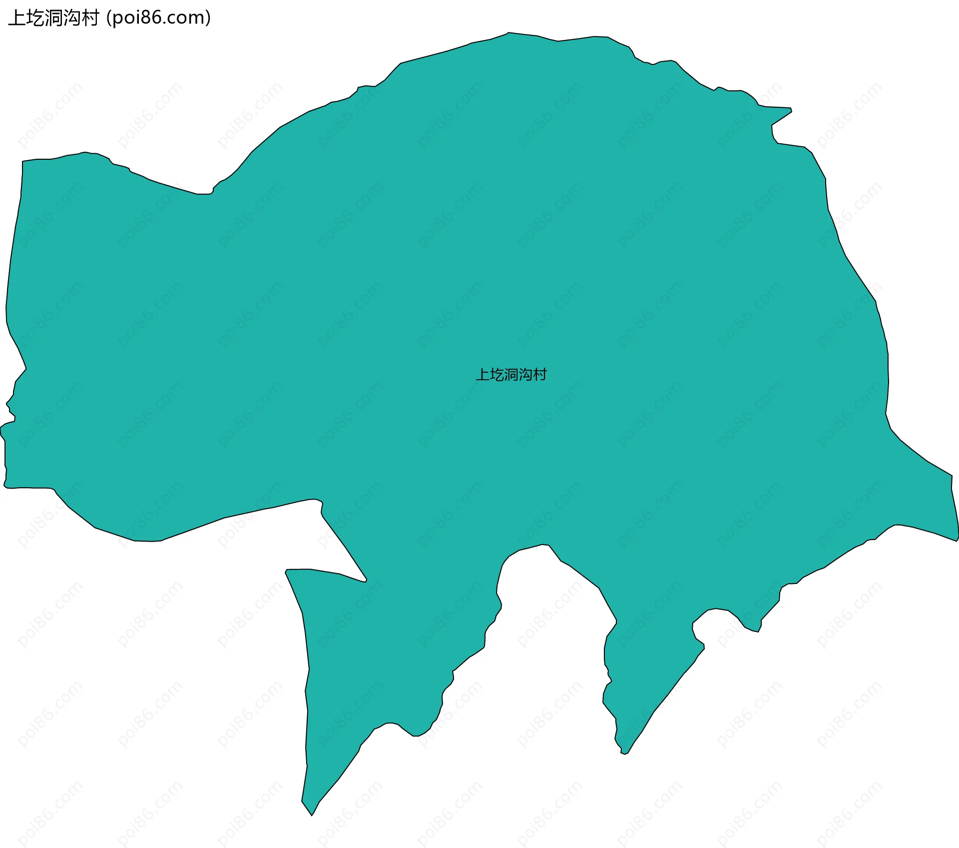 上圪洞沟村边界地图