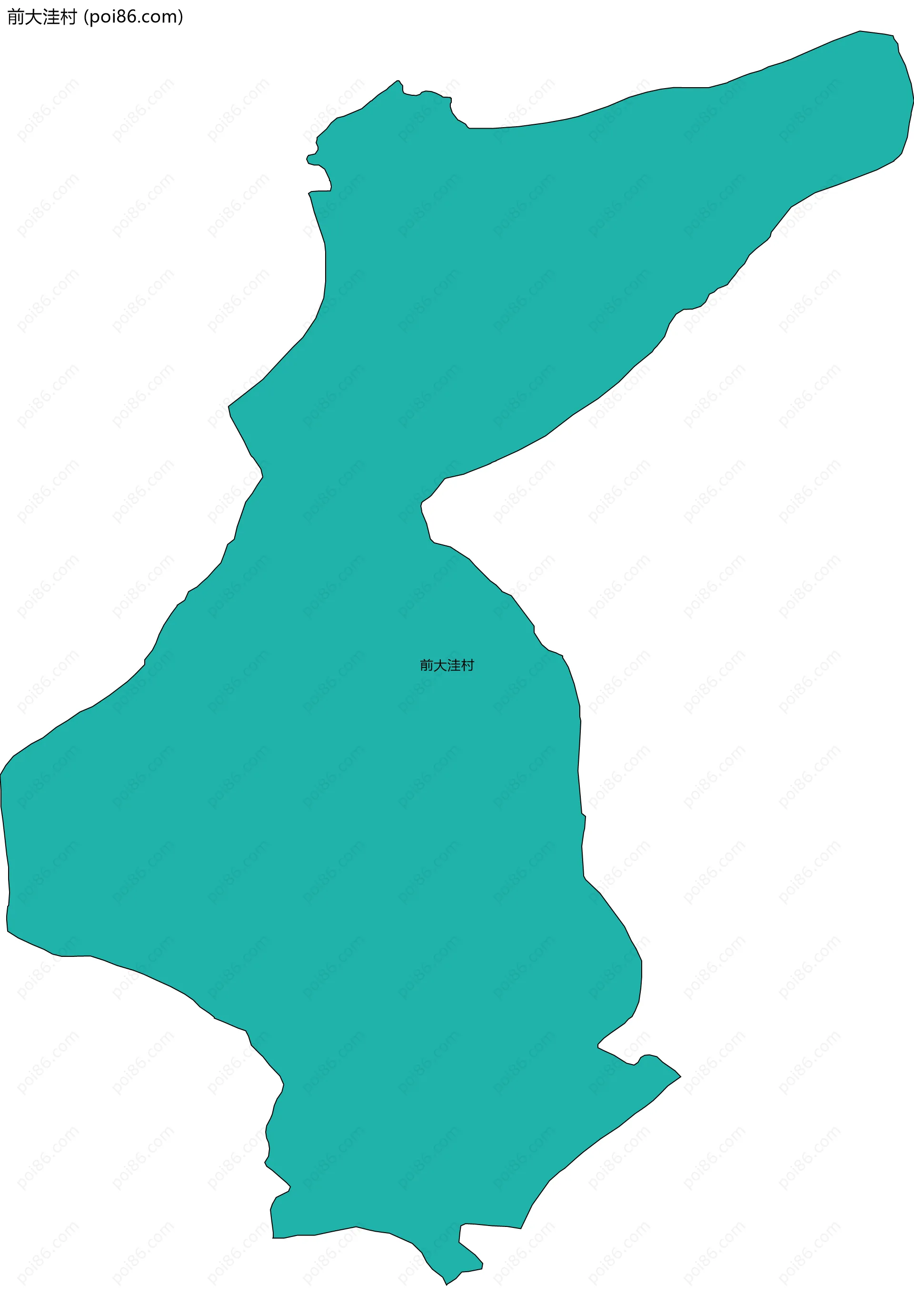 前大洼村边界地图