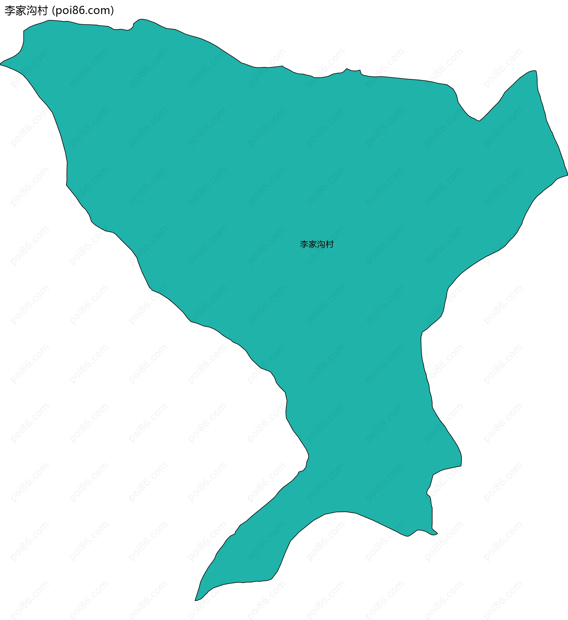 李家沟村边界地图