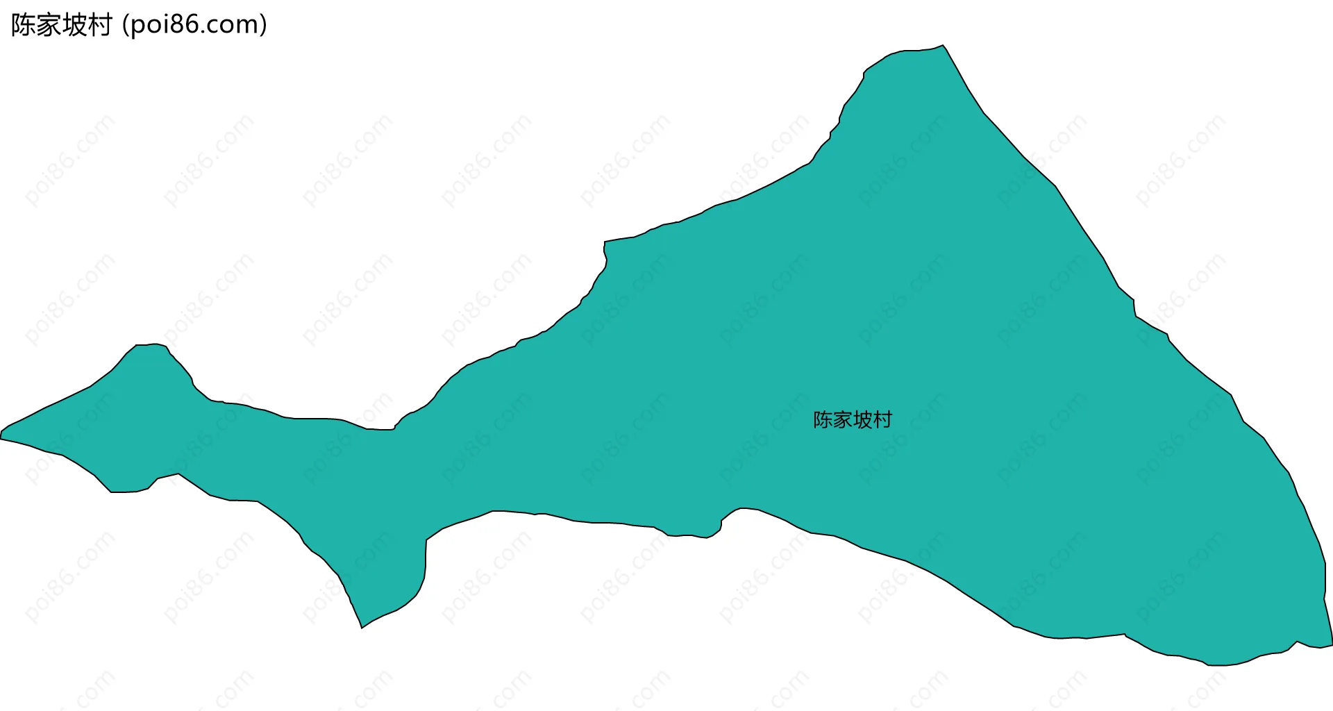 陈家坡村边界地图