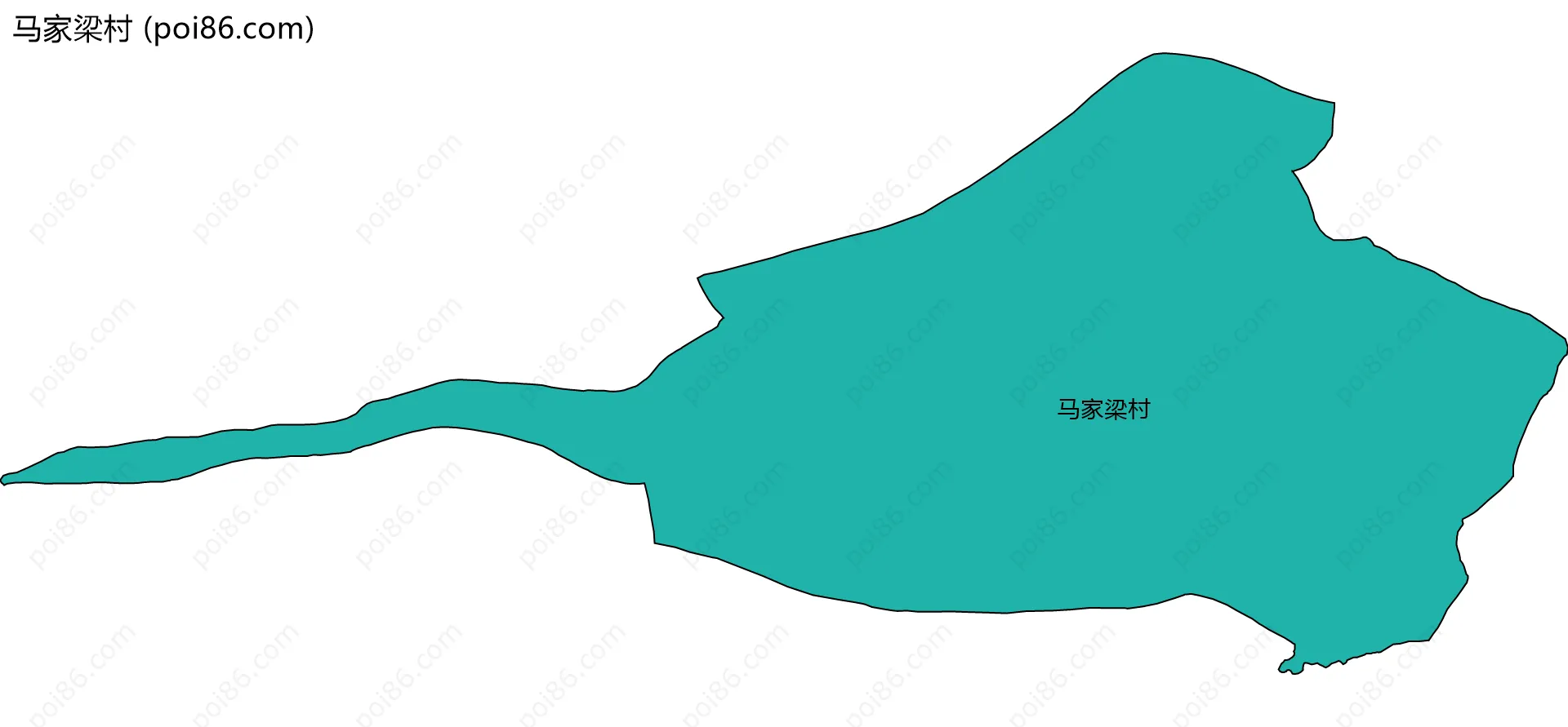 马家梁村边界地图
