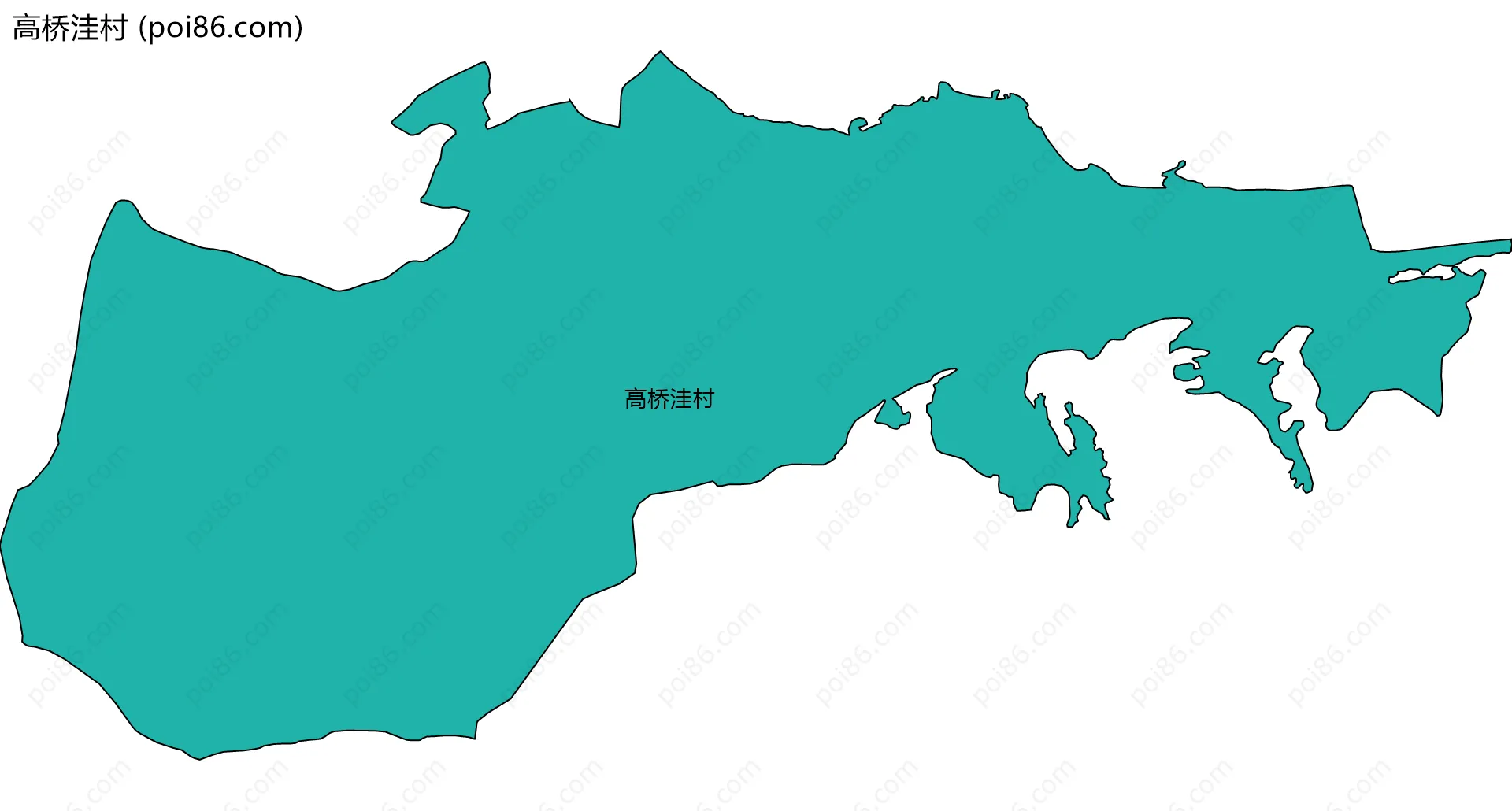 高桥洼村边界地图