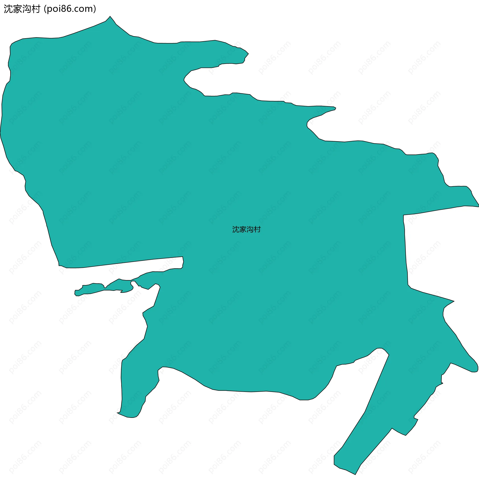 沈家沟村边界地图